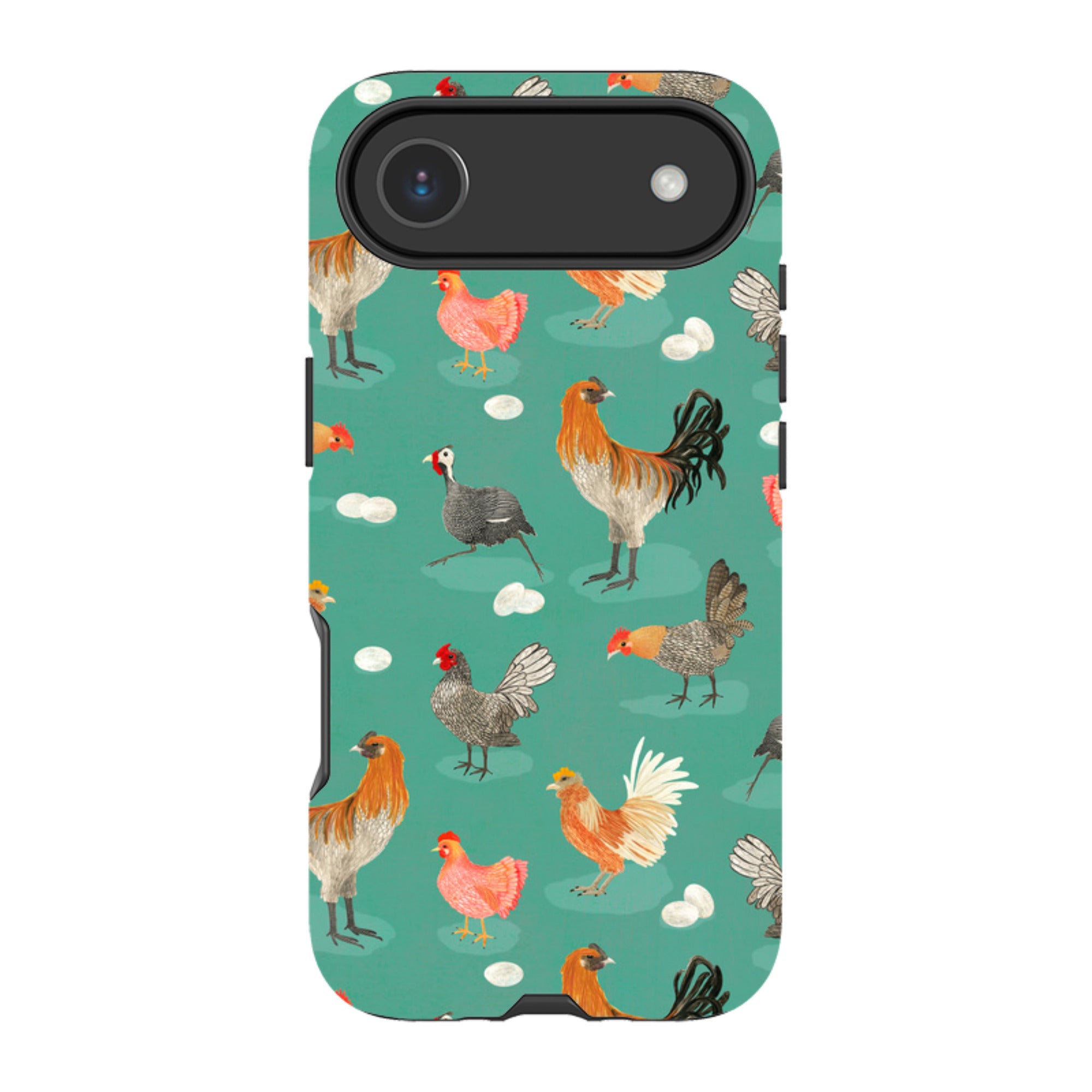 iPhone MagSafe Tough Case - Chicken Teal By Katherine Quinn