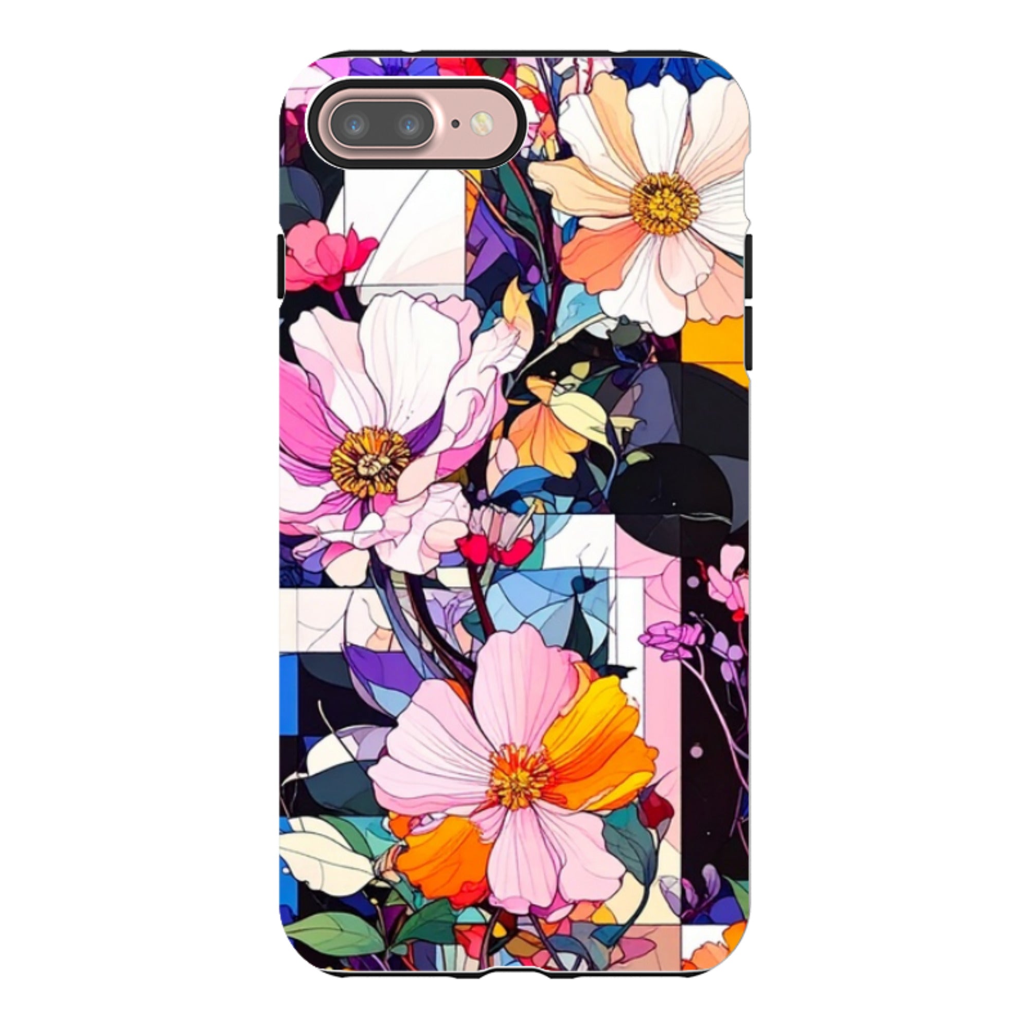 iPhone Tough Case - Block Floral