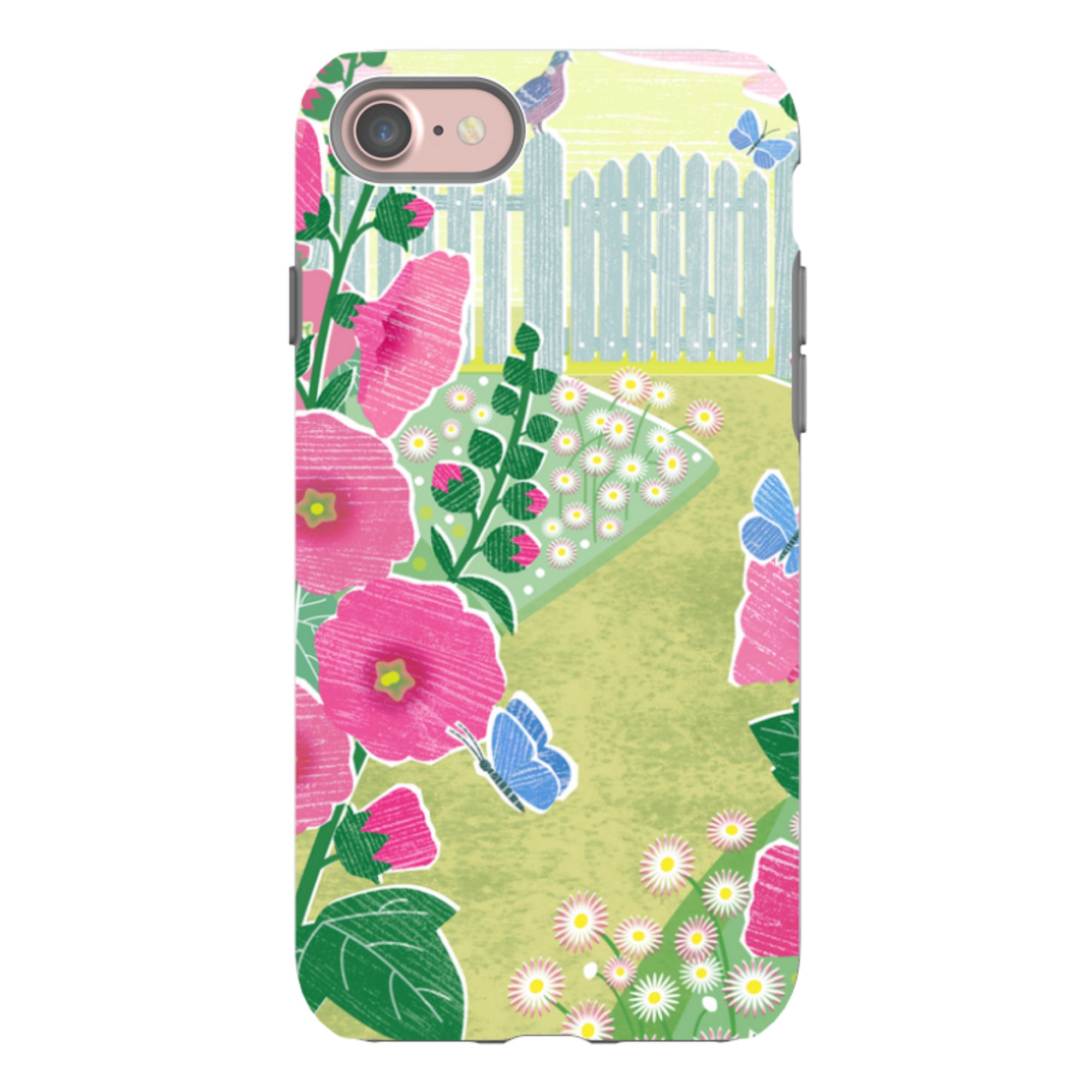 iPhone Tough Case - Hollyhocks By Liane Payne