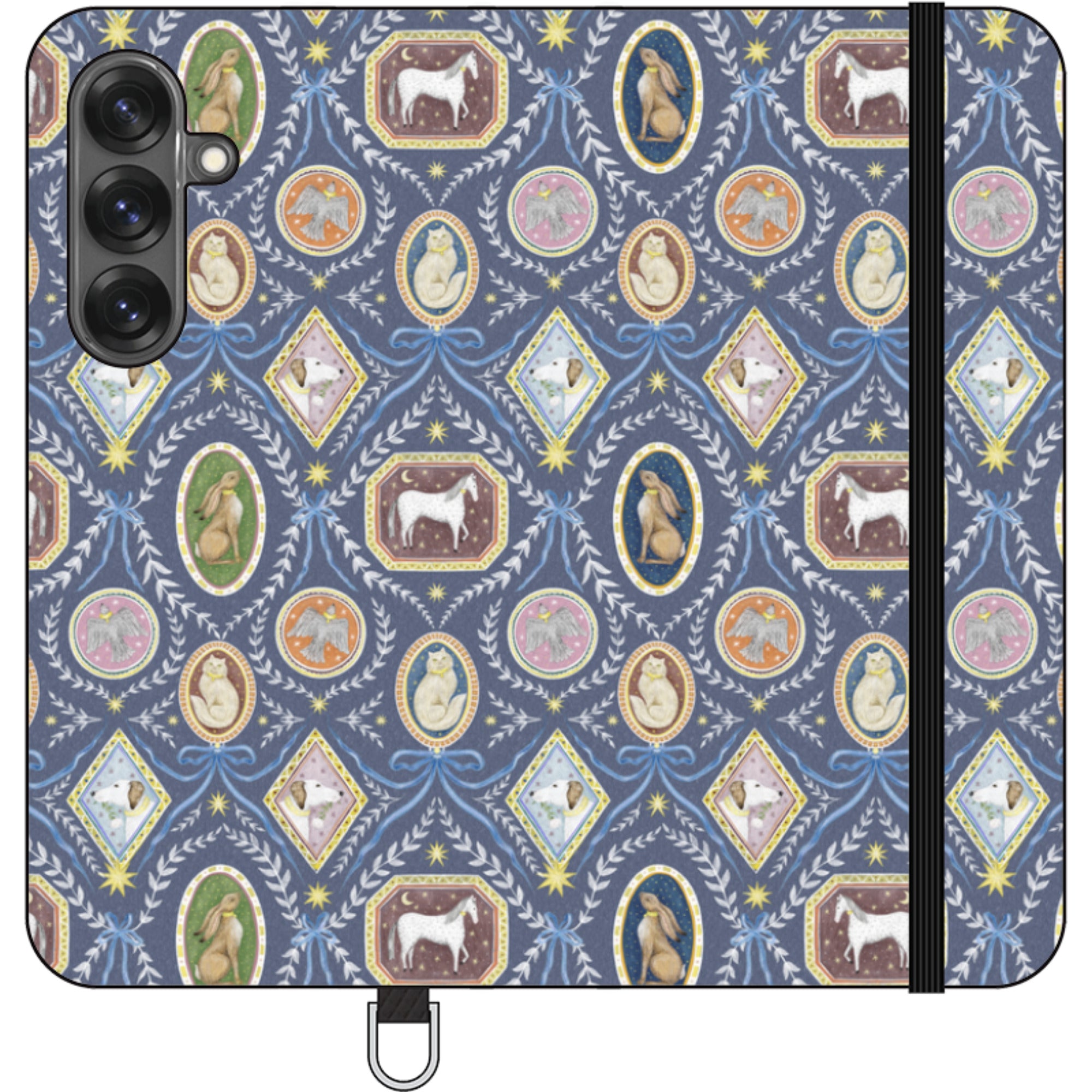 Charleston Dusk Blue Wallet Case By Catherine Rowe