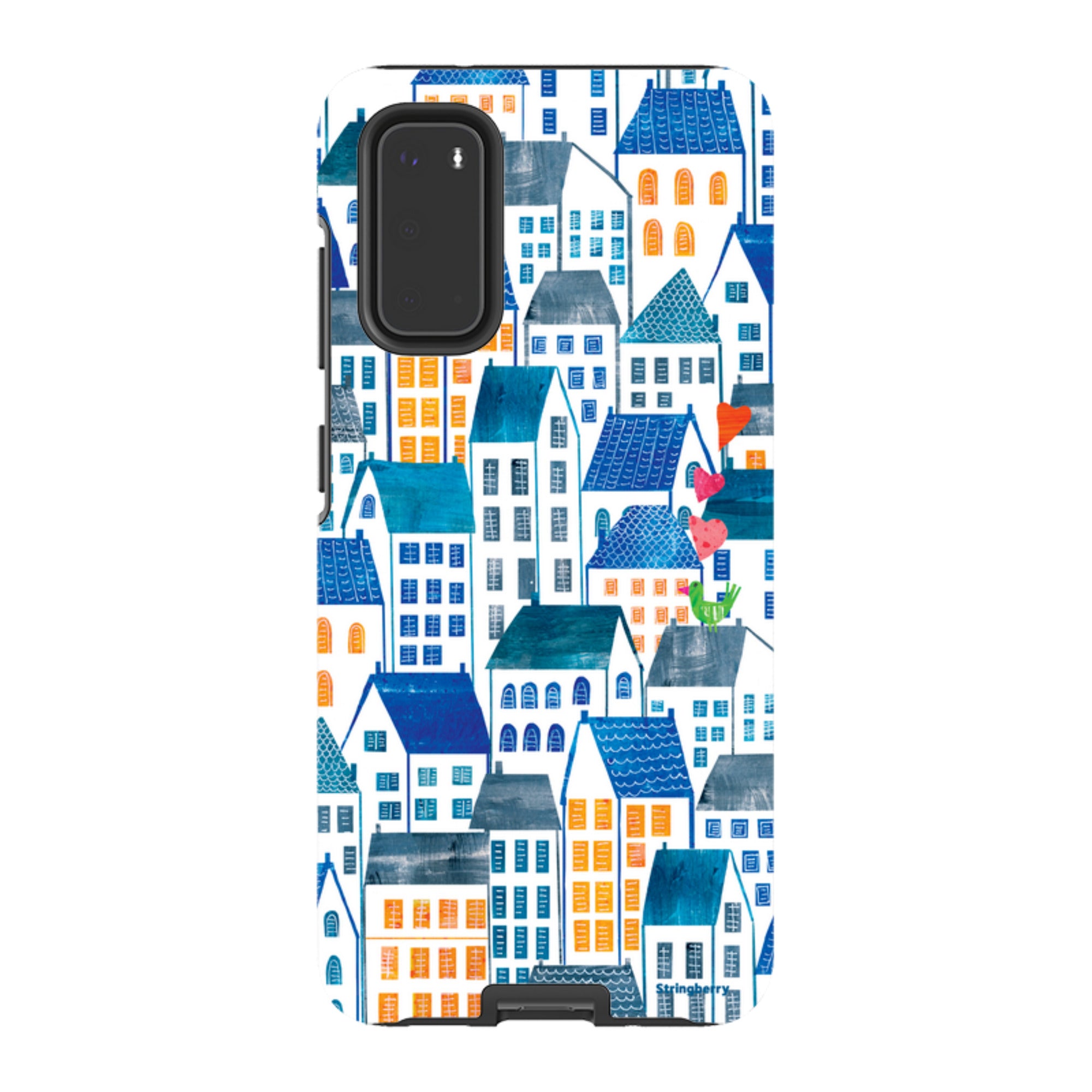 Samsung Tough Case - Blue Rooftop Houses By Tracey English