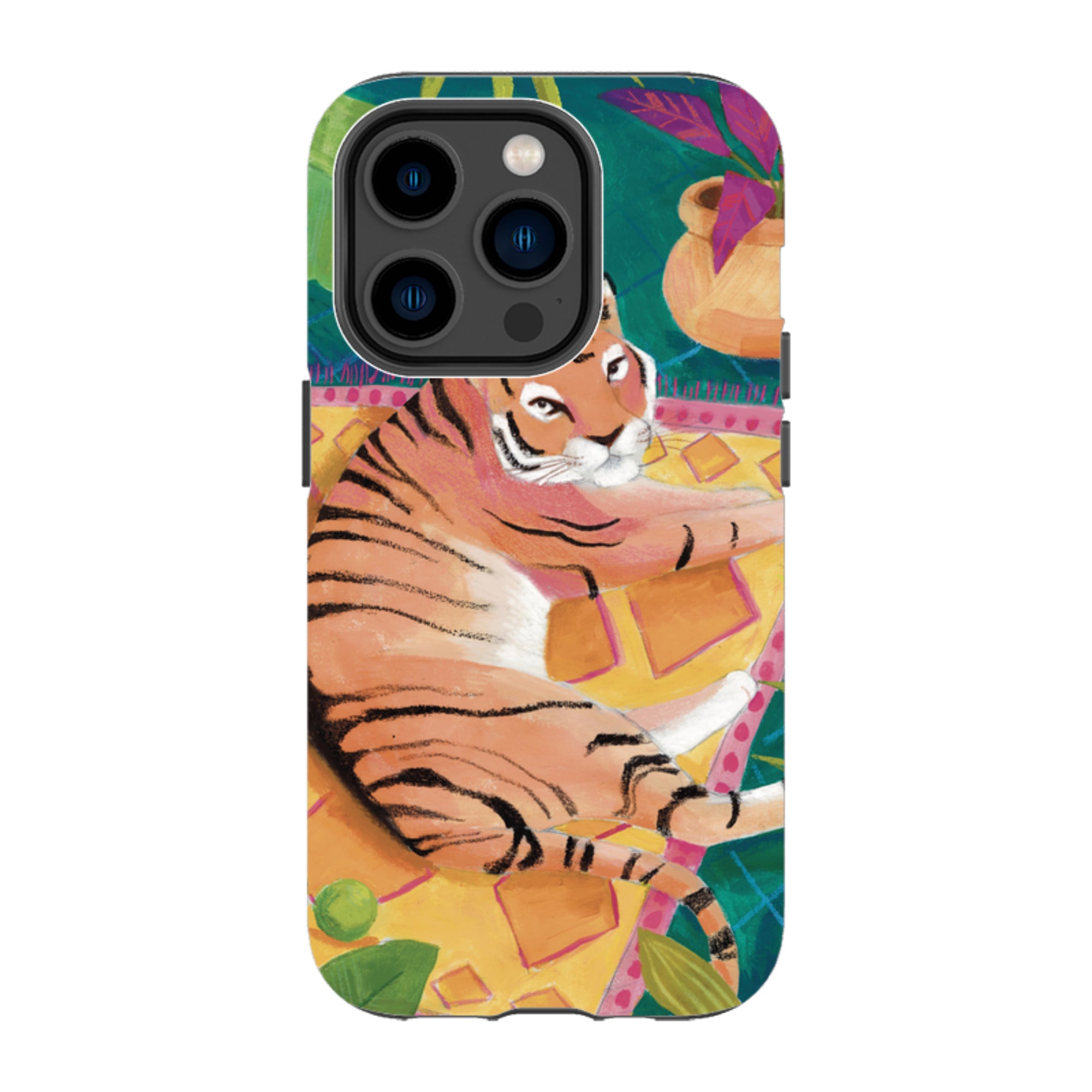 iPhone MagSafe Tough Case -  Tiger In Palms By Bex Parkin