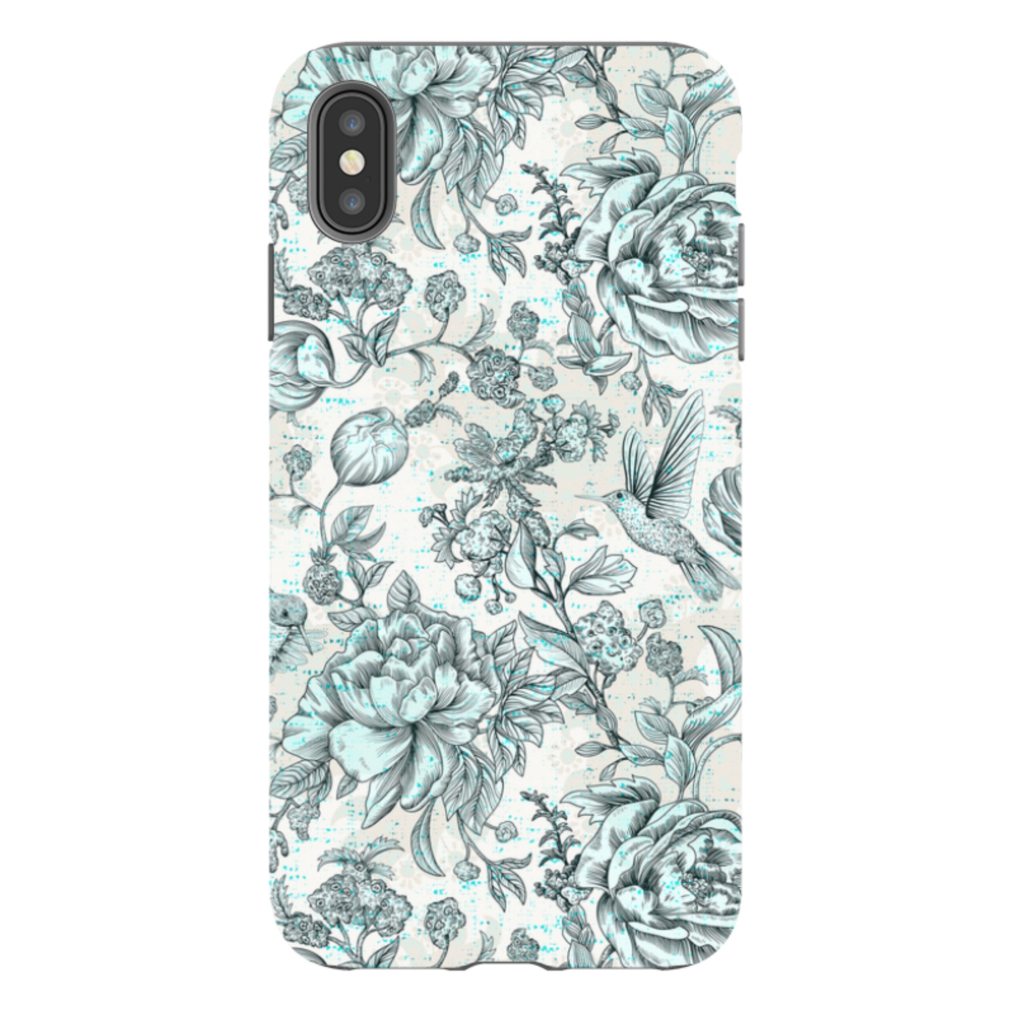 iPhone Tough Case - Blue Peonies