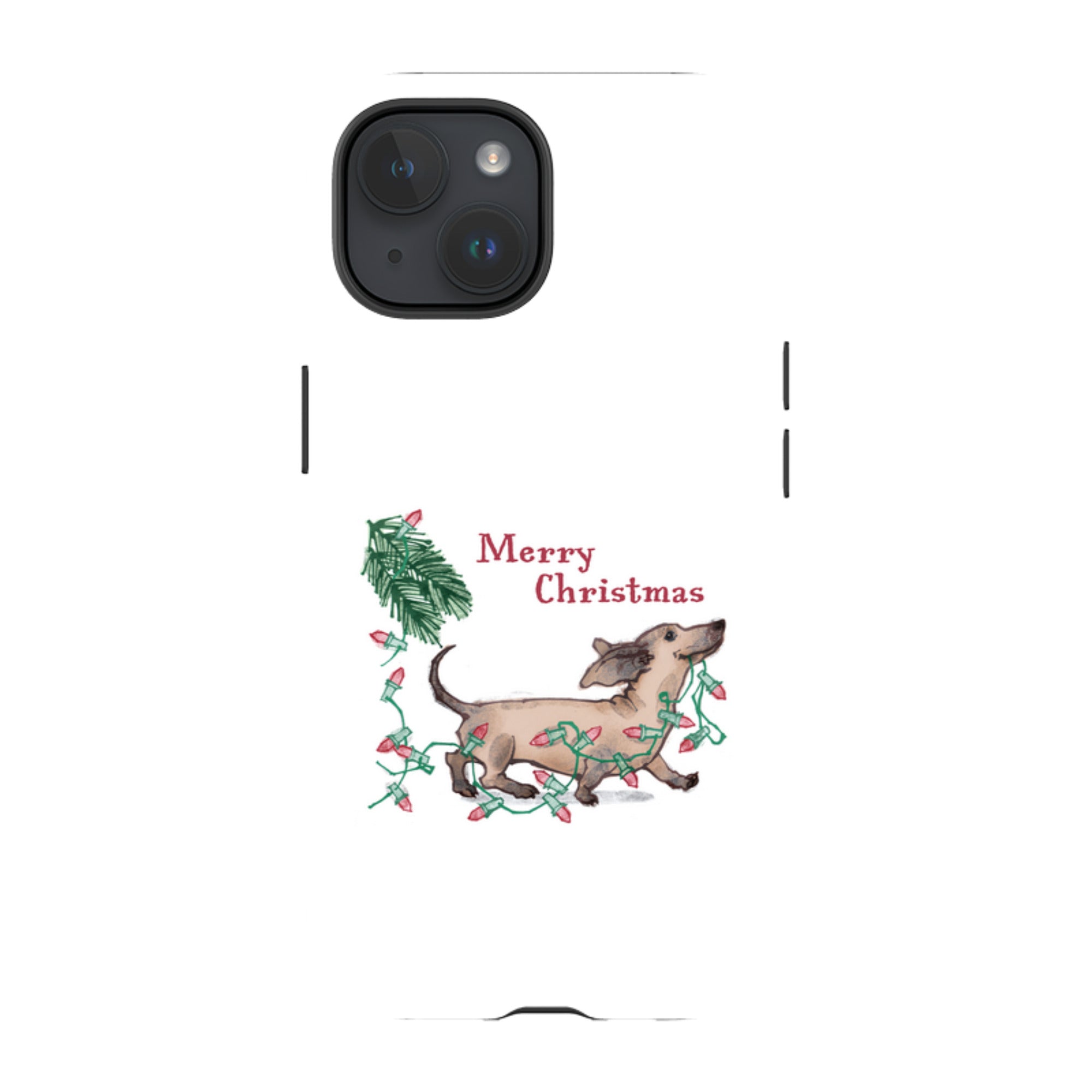 iPhone Tough Case - Christmas Dachshund By Liane Payne