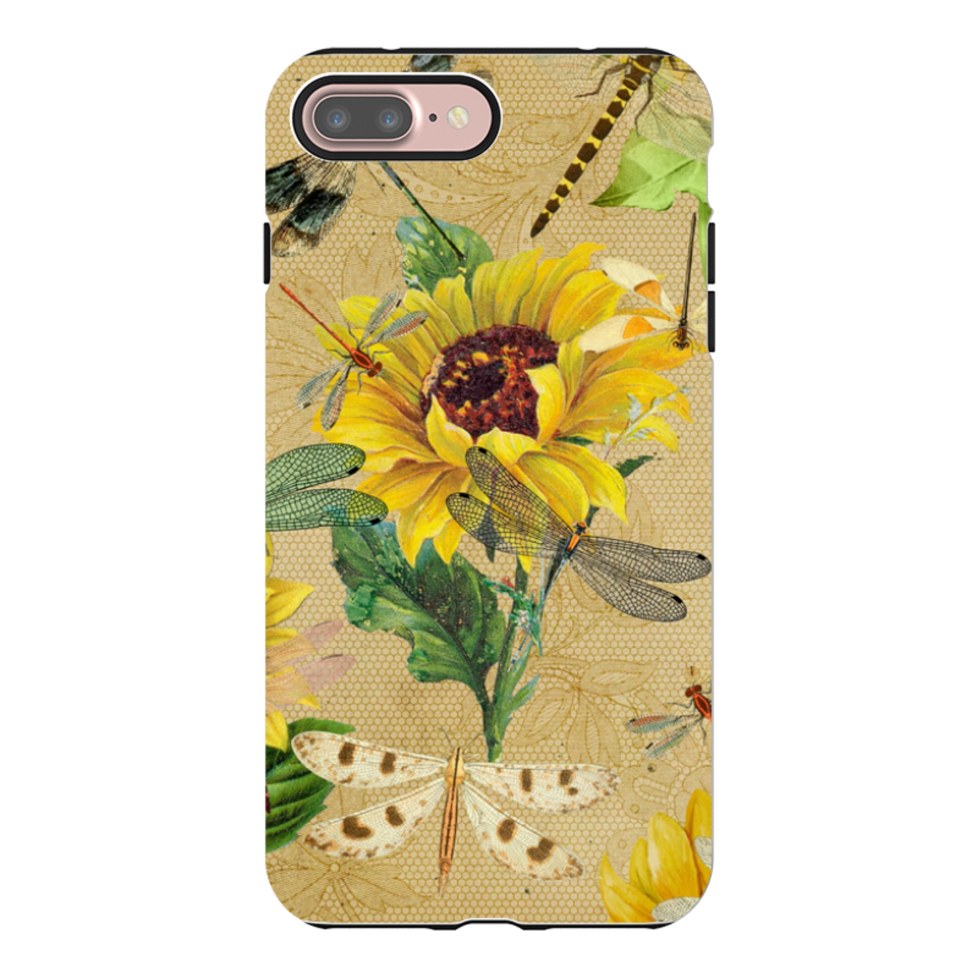 iPhone Tough Case - Dragonflies And Sunflowers