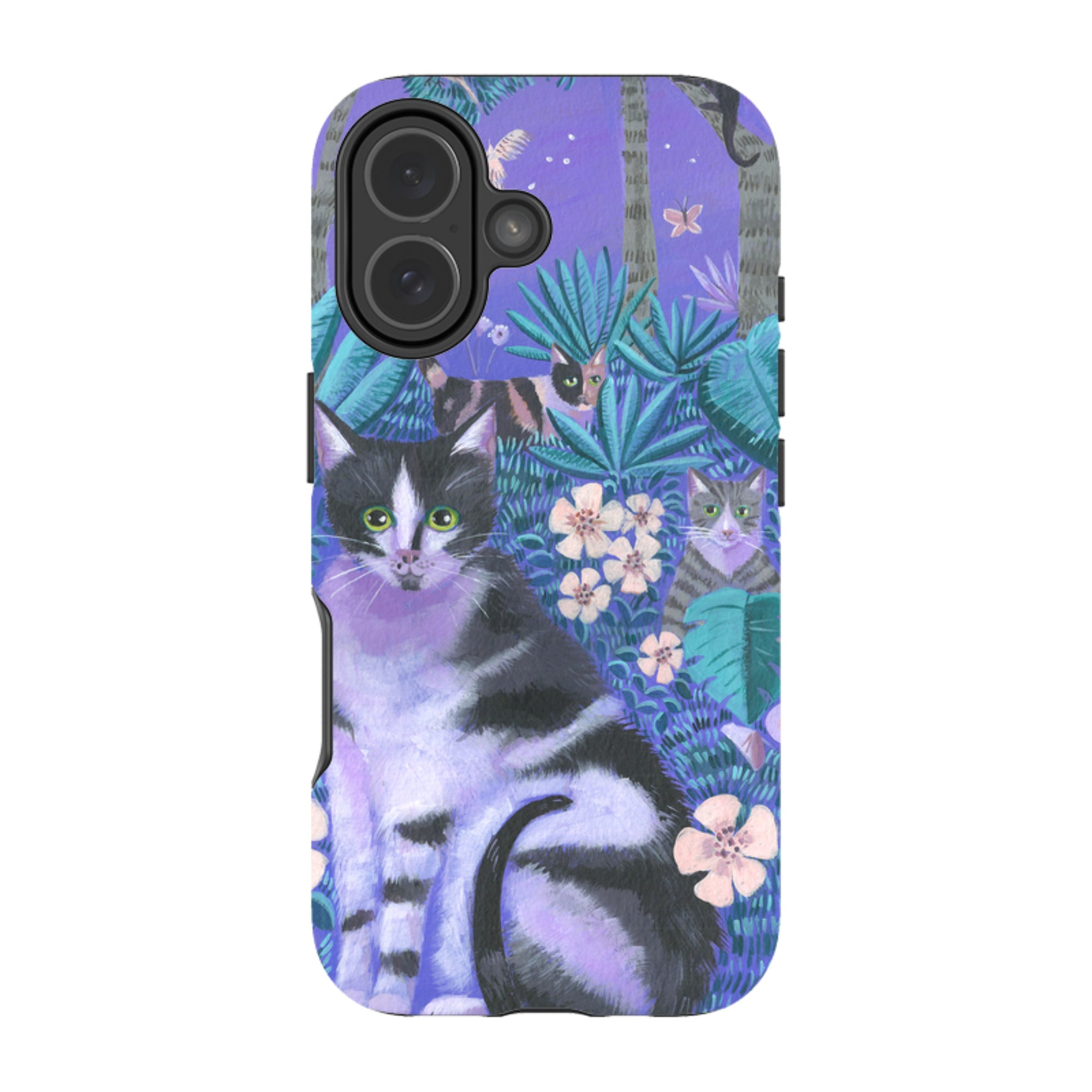 iPhone Tough Case - Night Cats 2 By Mary Stubberfield