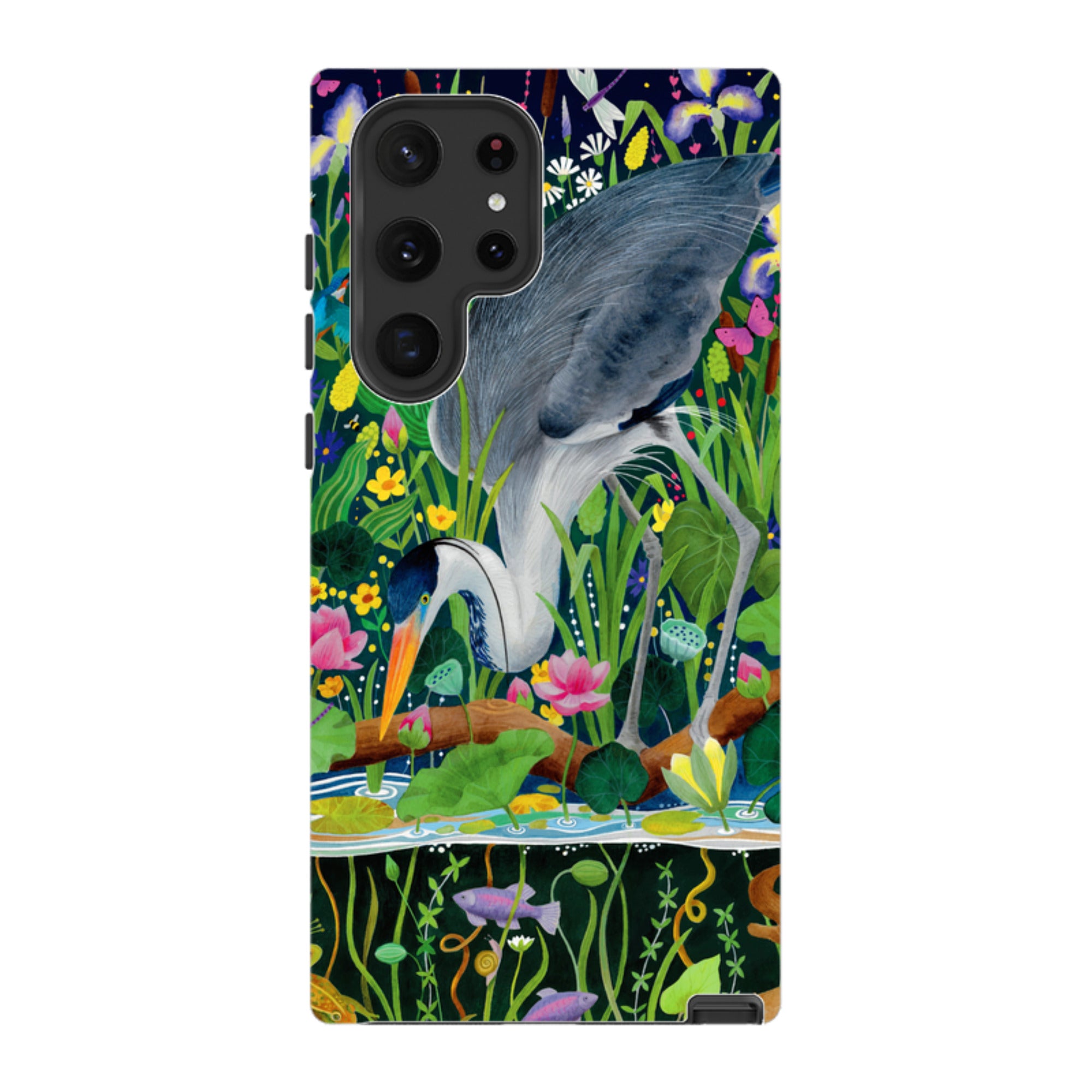 Samsung Tough Case - Heron Fishing By Bex Parkin