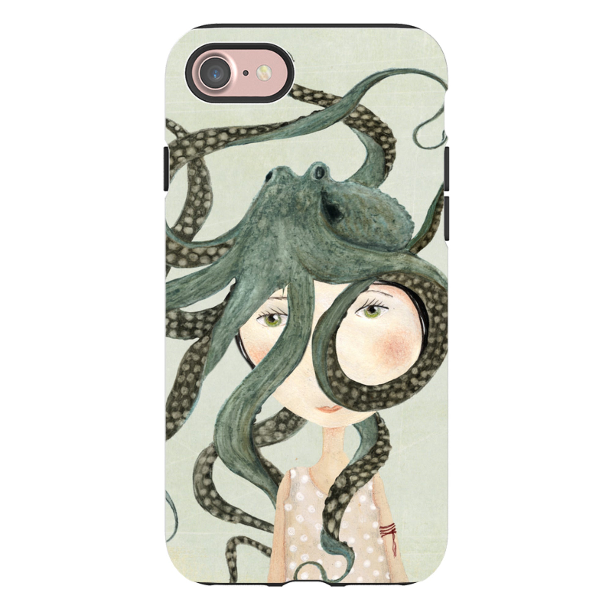 iPhone Tough Case - Octopus Girl By Katherine Quinn