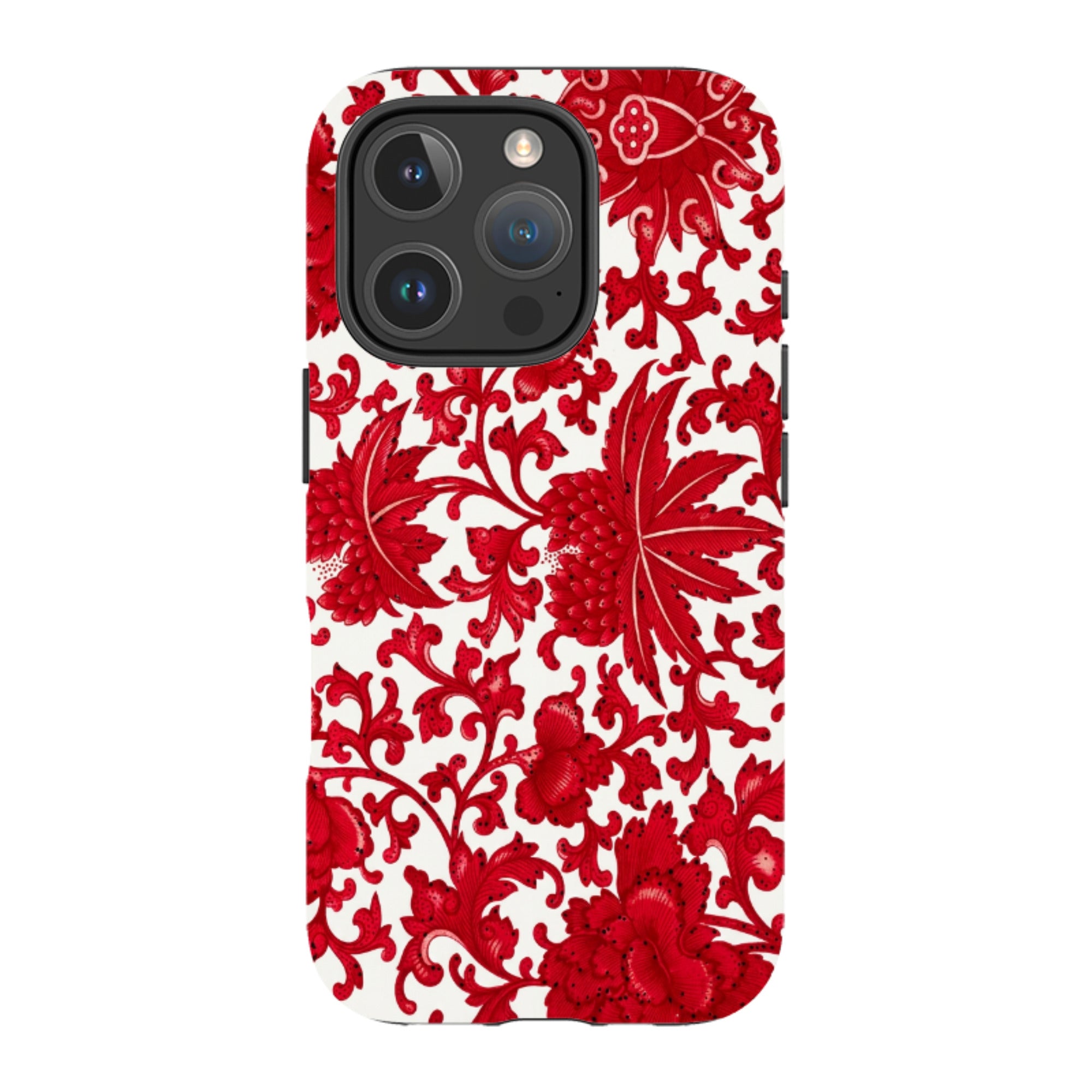 iPhone MagSafe Tough Case - Red Chinoiserie Floral