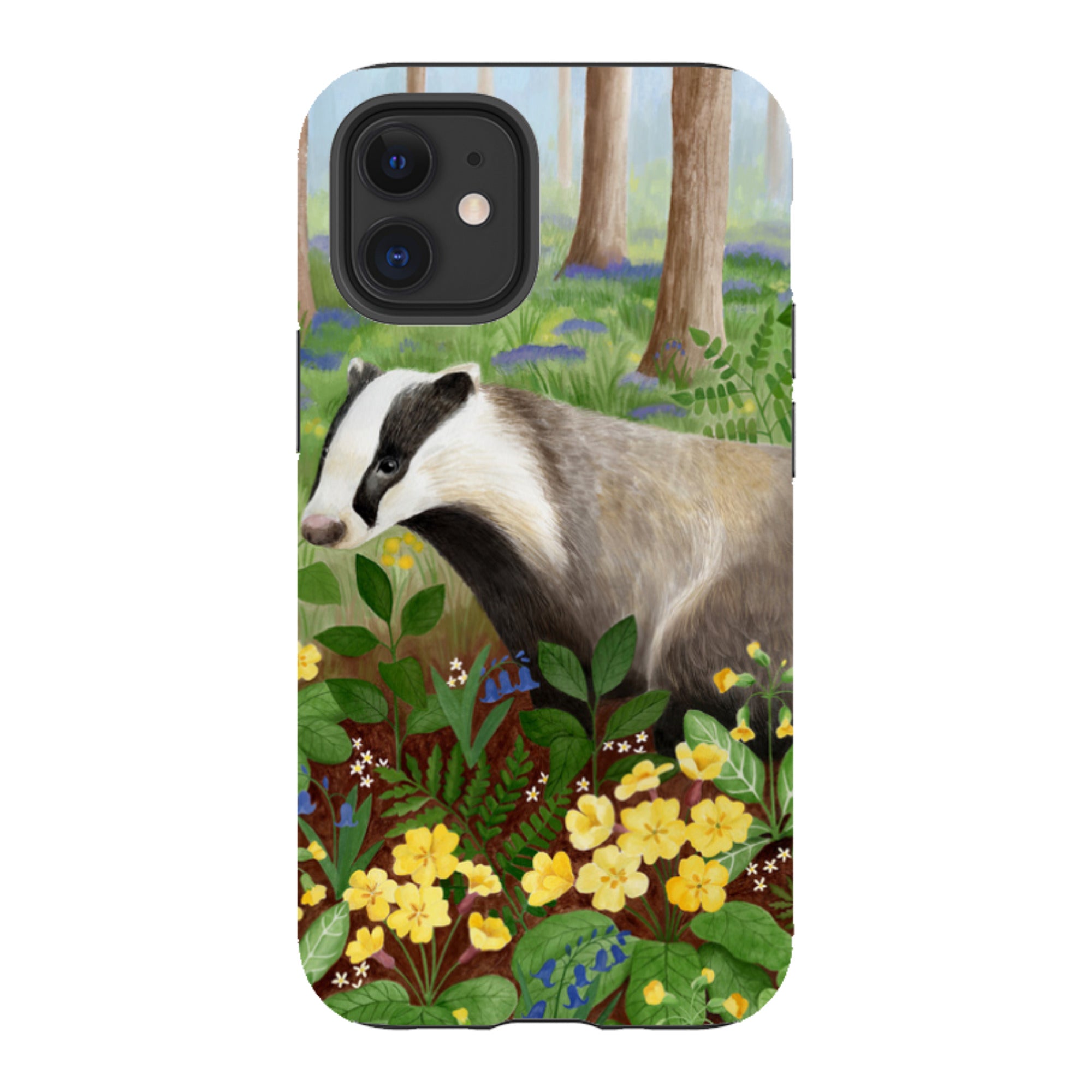 iPhone Tough Case - Bluebell Badger By Bex Parkin