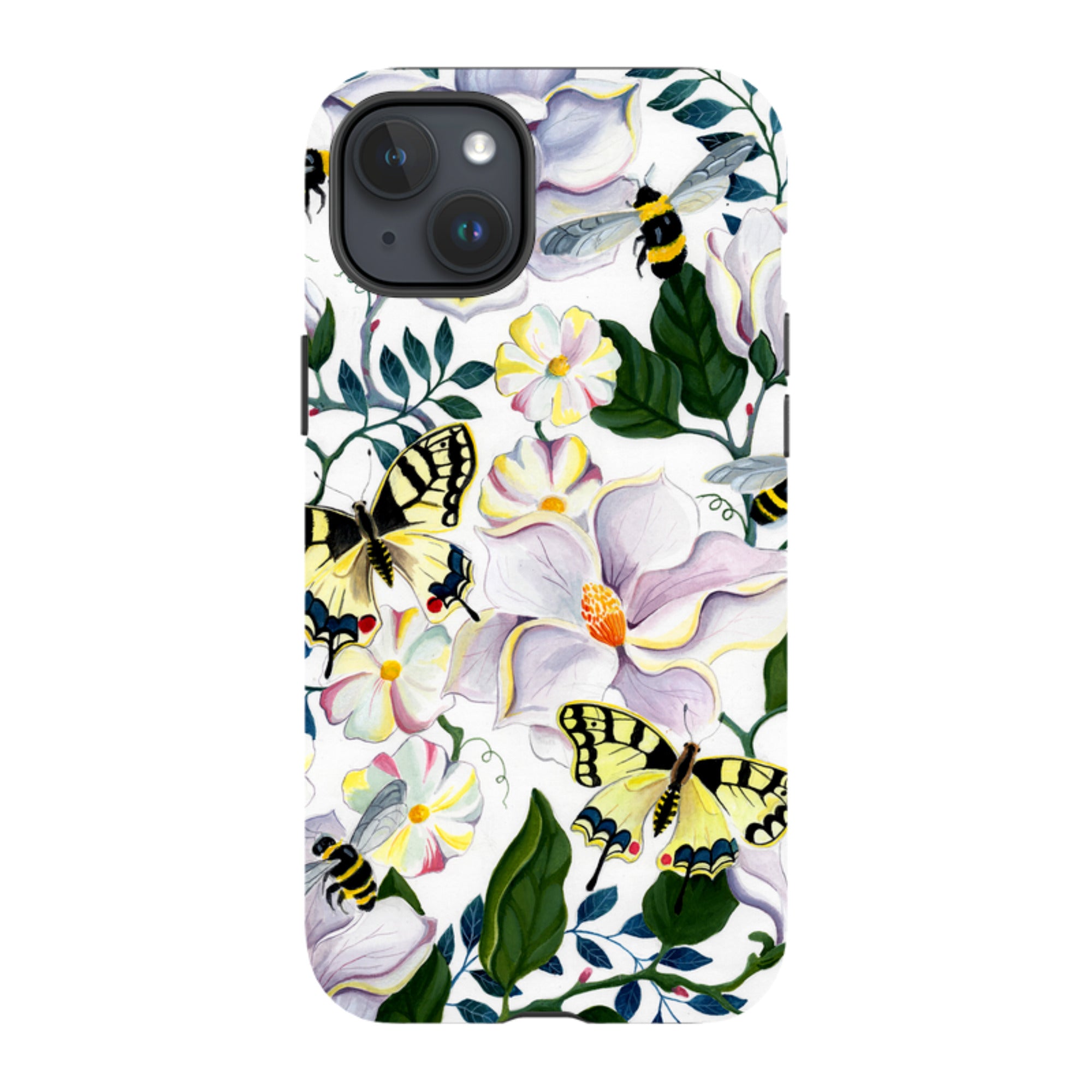 iPhone Tough Case - Bees And Magnolia By Bex Parkin