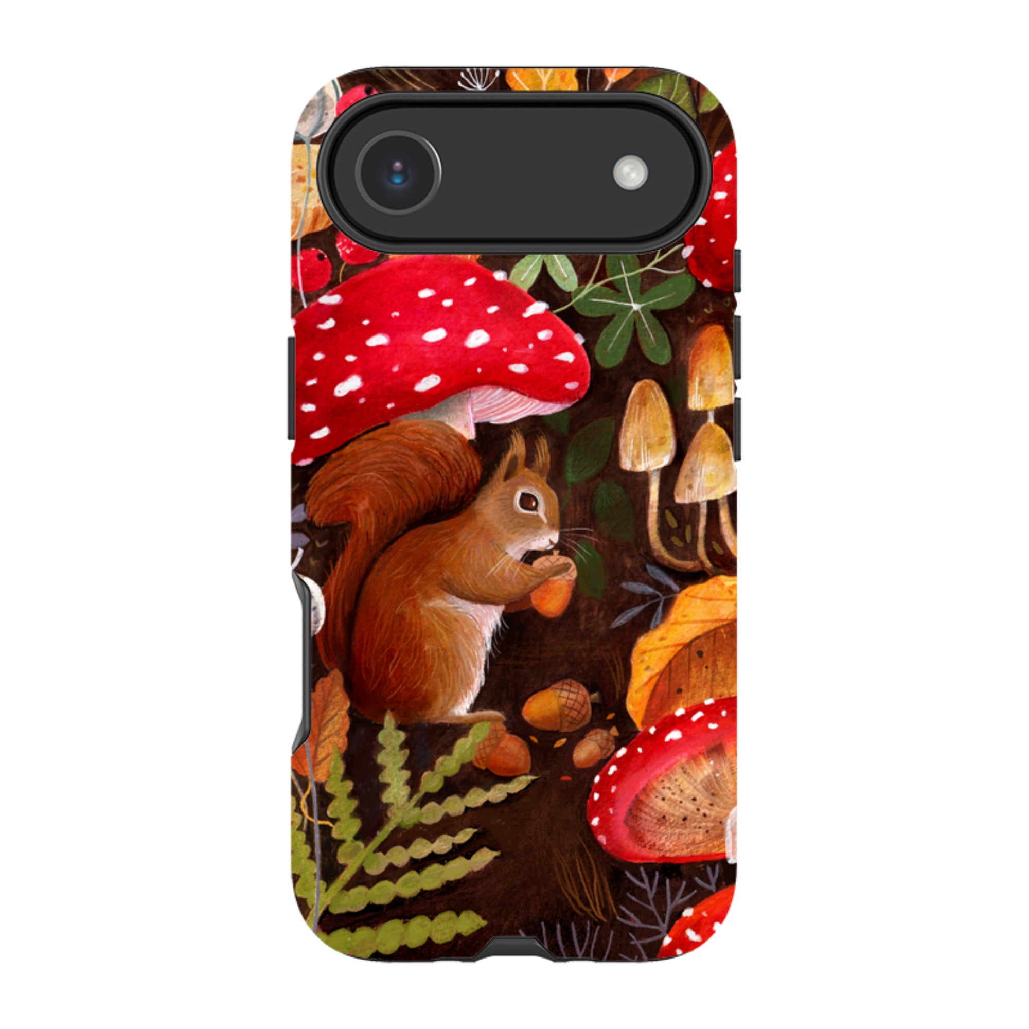 iPhone MagSafe Tough Case - Squirrel Mushrooms By Bex Parkin