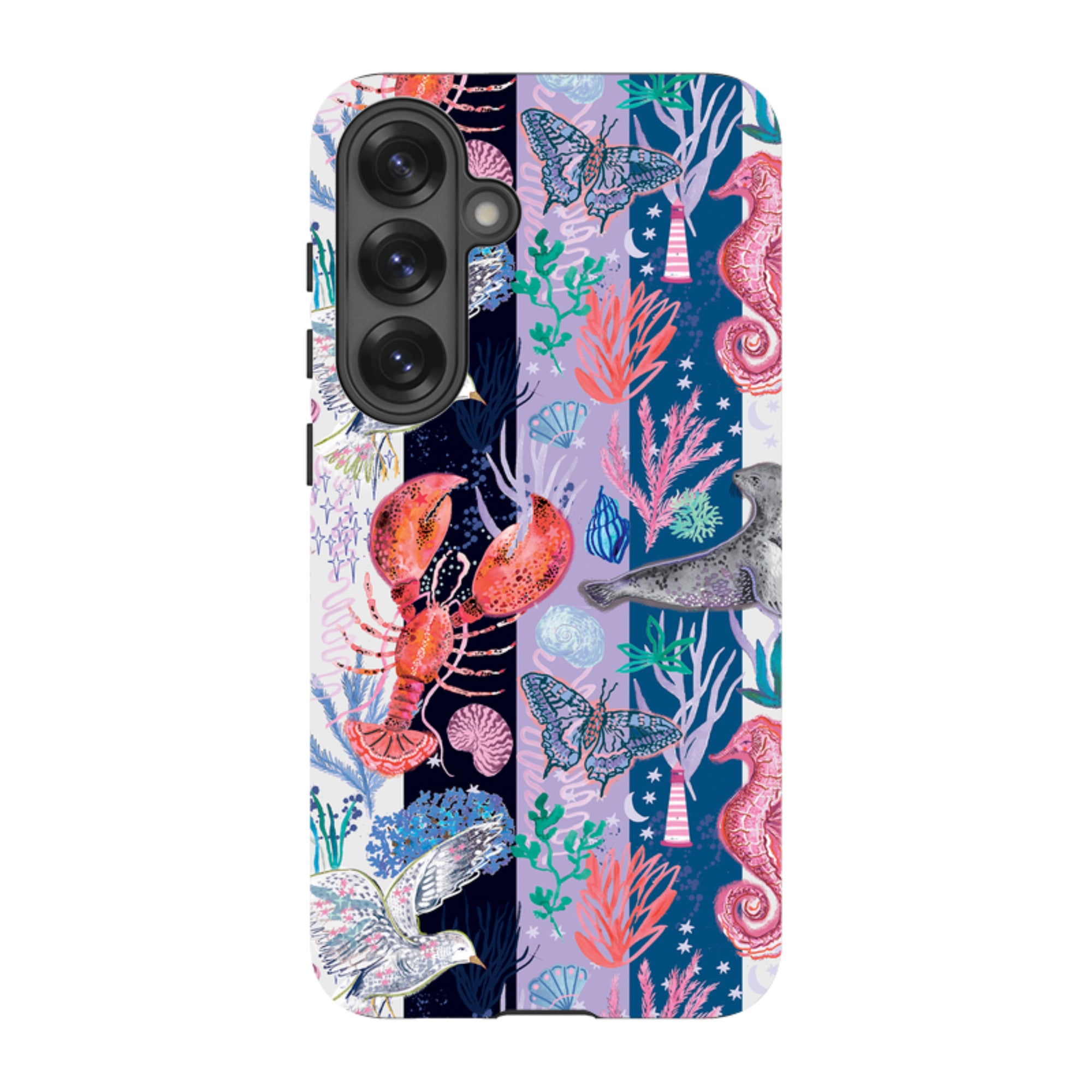 Samsung Tough  Case - Coastal Calling Stripe II By Emma Frances Grant