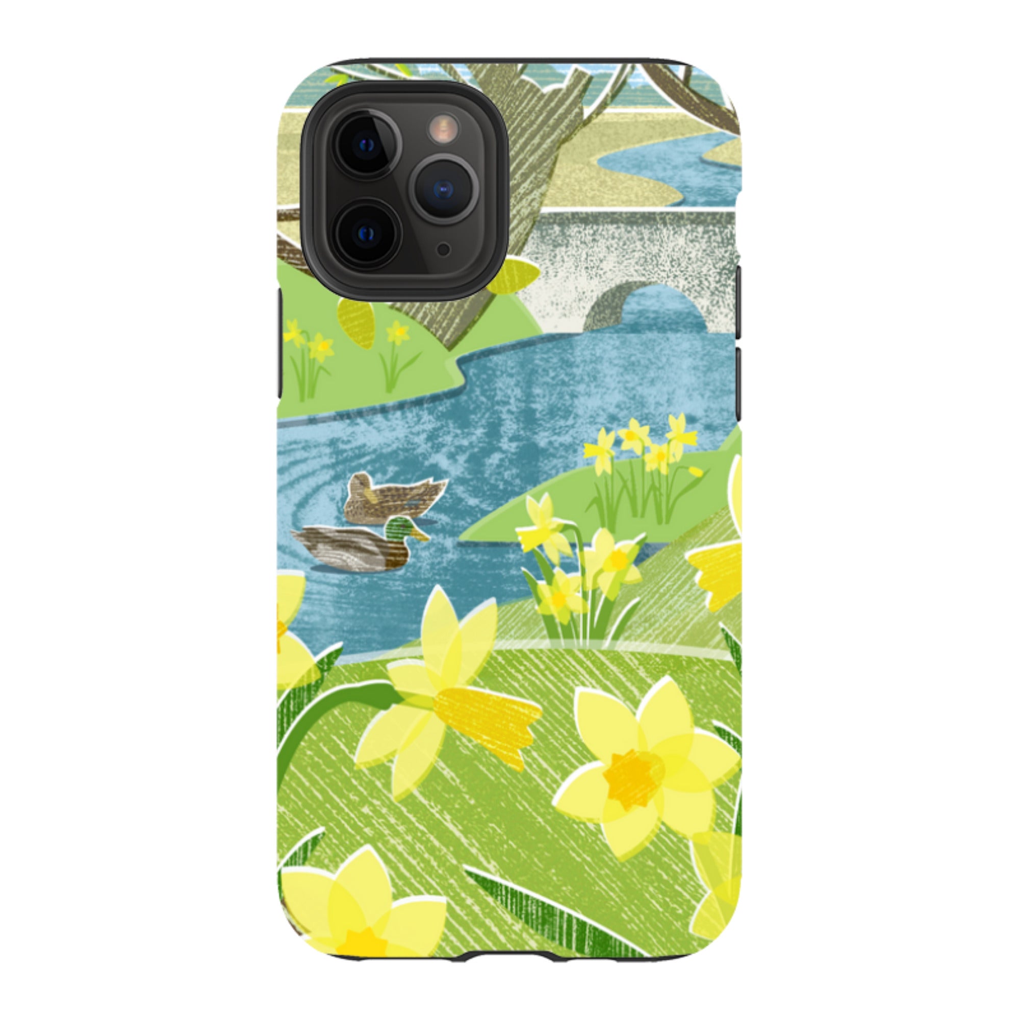iPhone Tough Case - Daffs And Ducks By Liane Payne