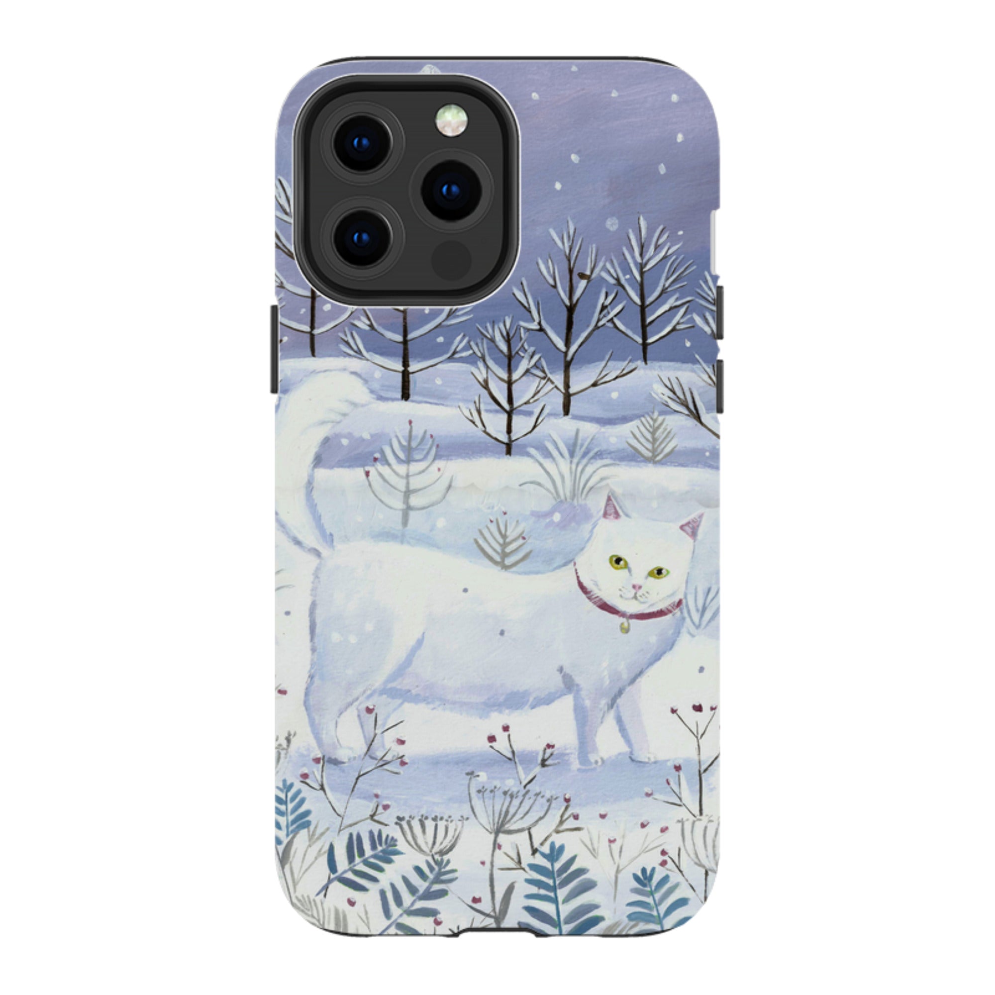 iPhone Tough Case - White Cat By Mary Stubberfield