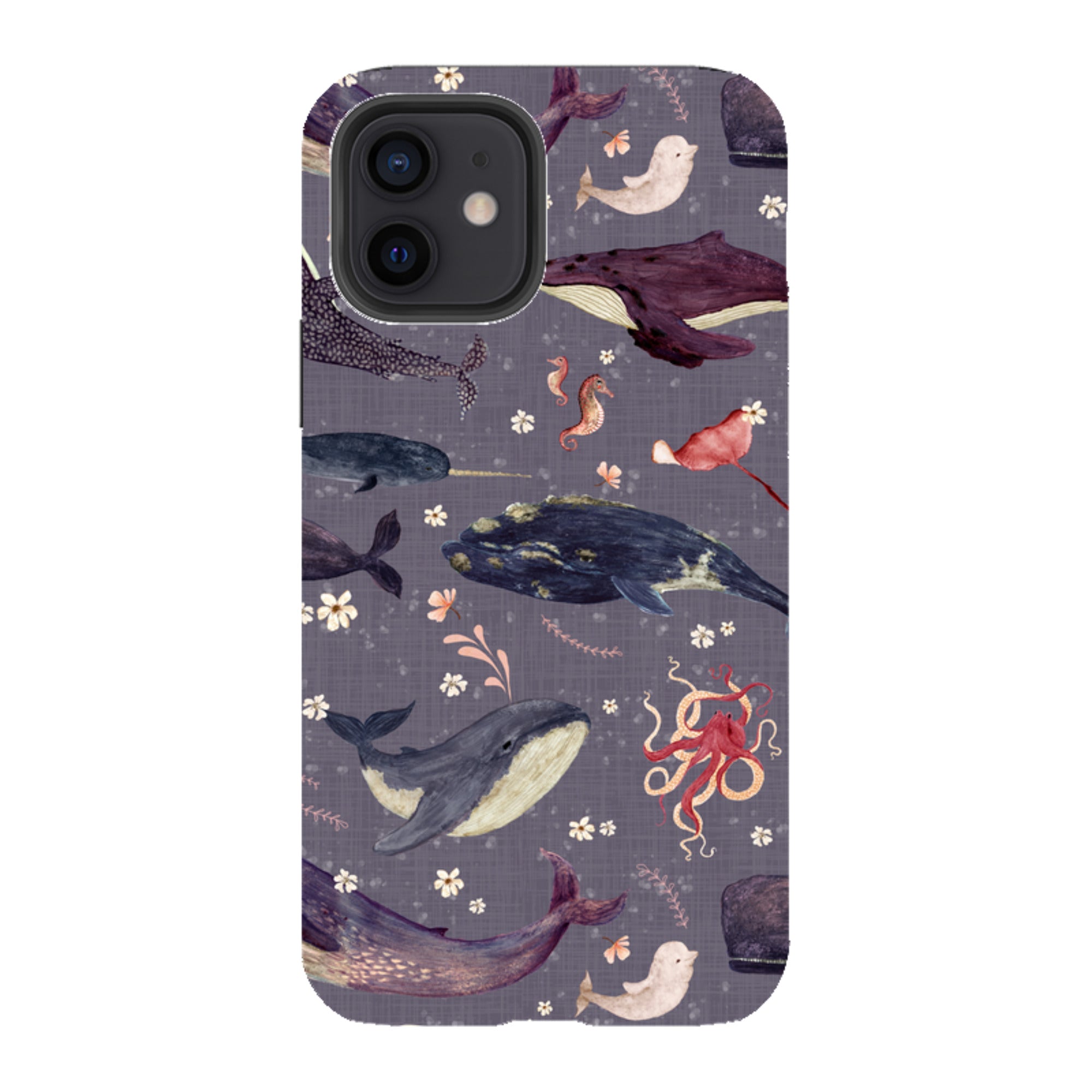 iPhone Tough Case - Whale Song Lavender By Katherine Quinn