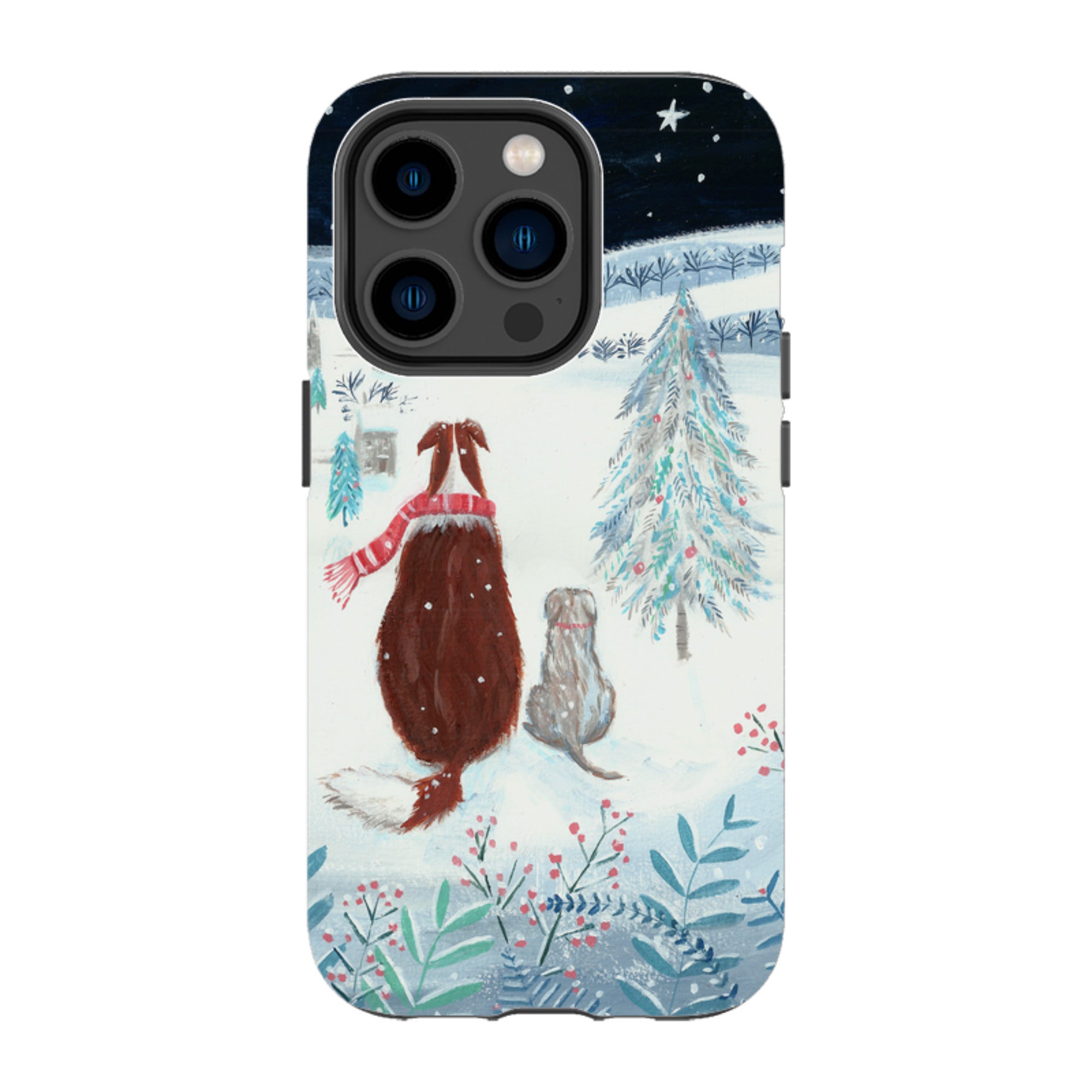 iPhone Tough Case - Snow Dogs By Mary Stubberfield