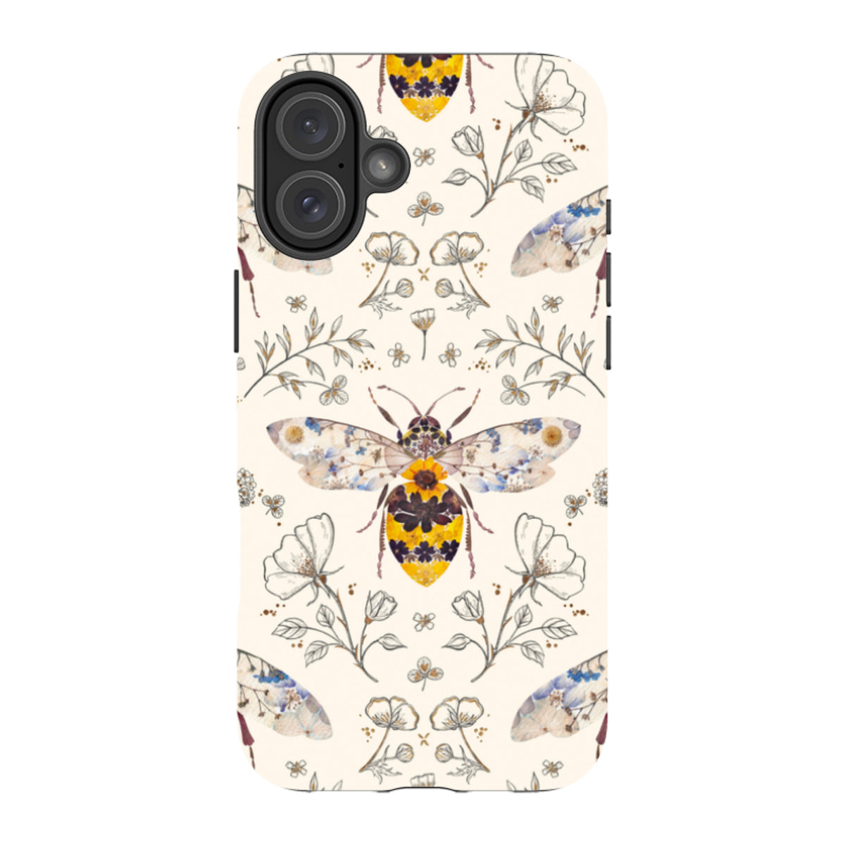 iPhone Tough Case - Alabaster Bumble Bee By Helen Ahpornsiri