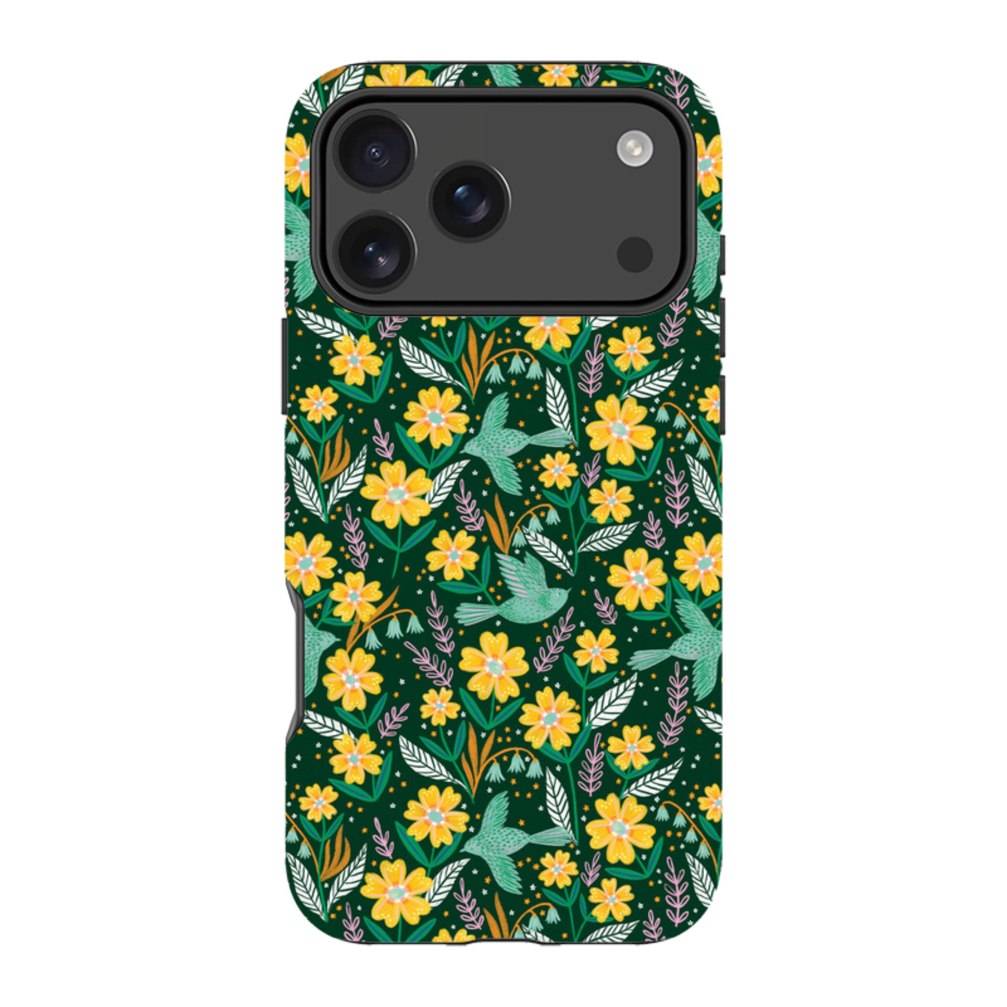 iPhone Tough Case - Sweet Birds Green By Lee Foster Wilson
