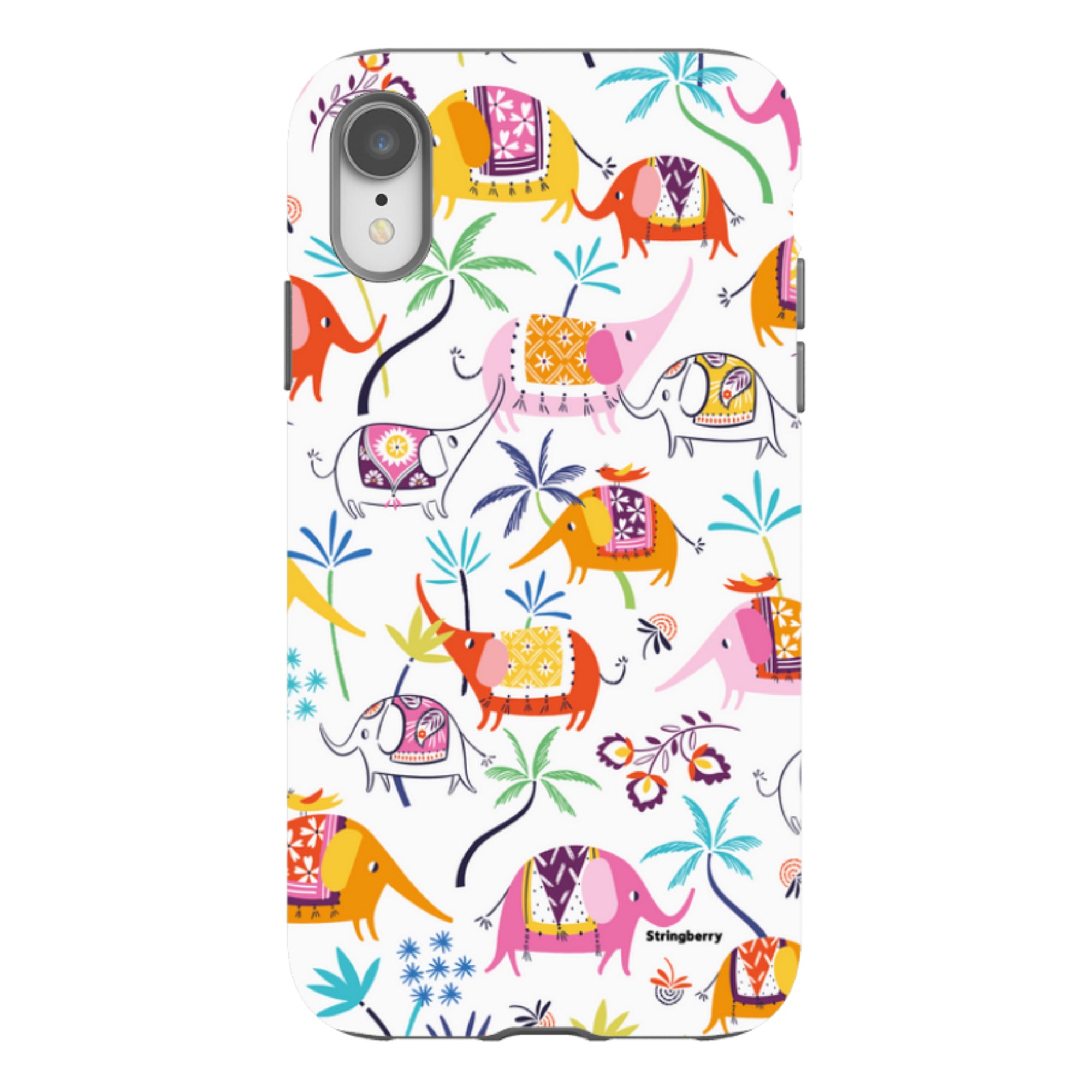 iPhone Tough Case - Elephants And Trees By Ali Brookes