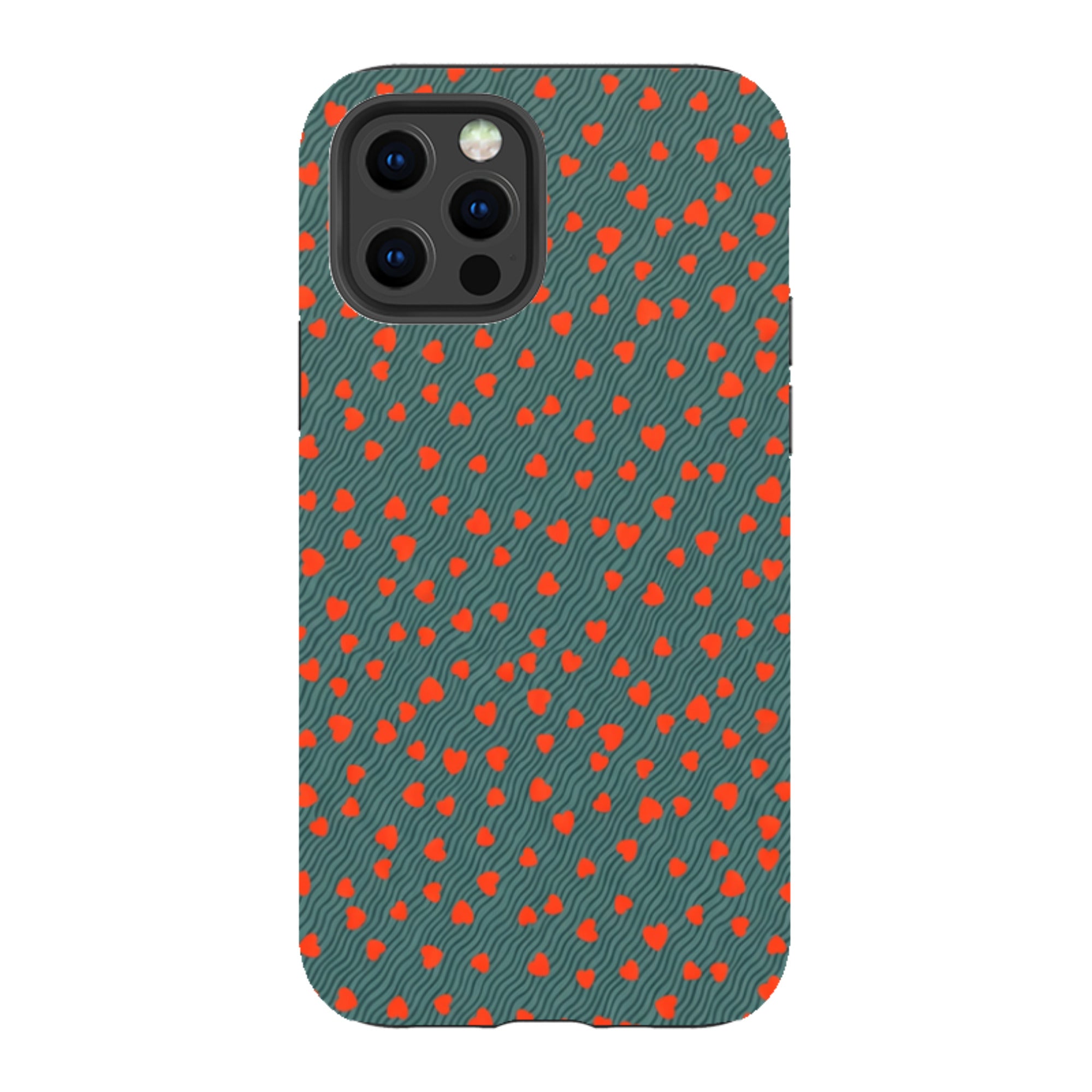 iPhone Tough Case - Red Hearts