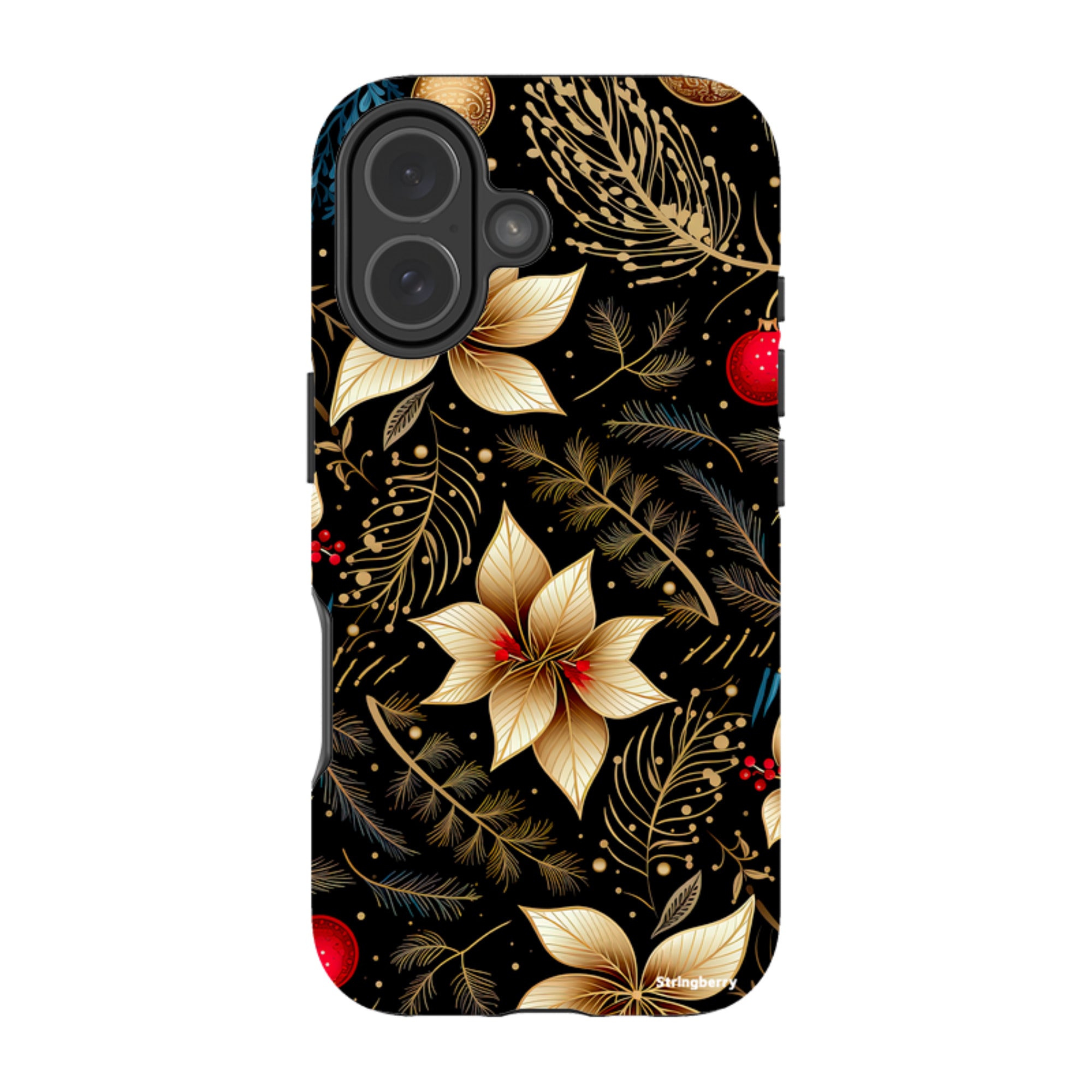 iPhone MagSafe Tough Case -  Golden Winter Floral