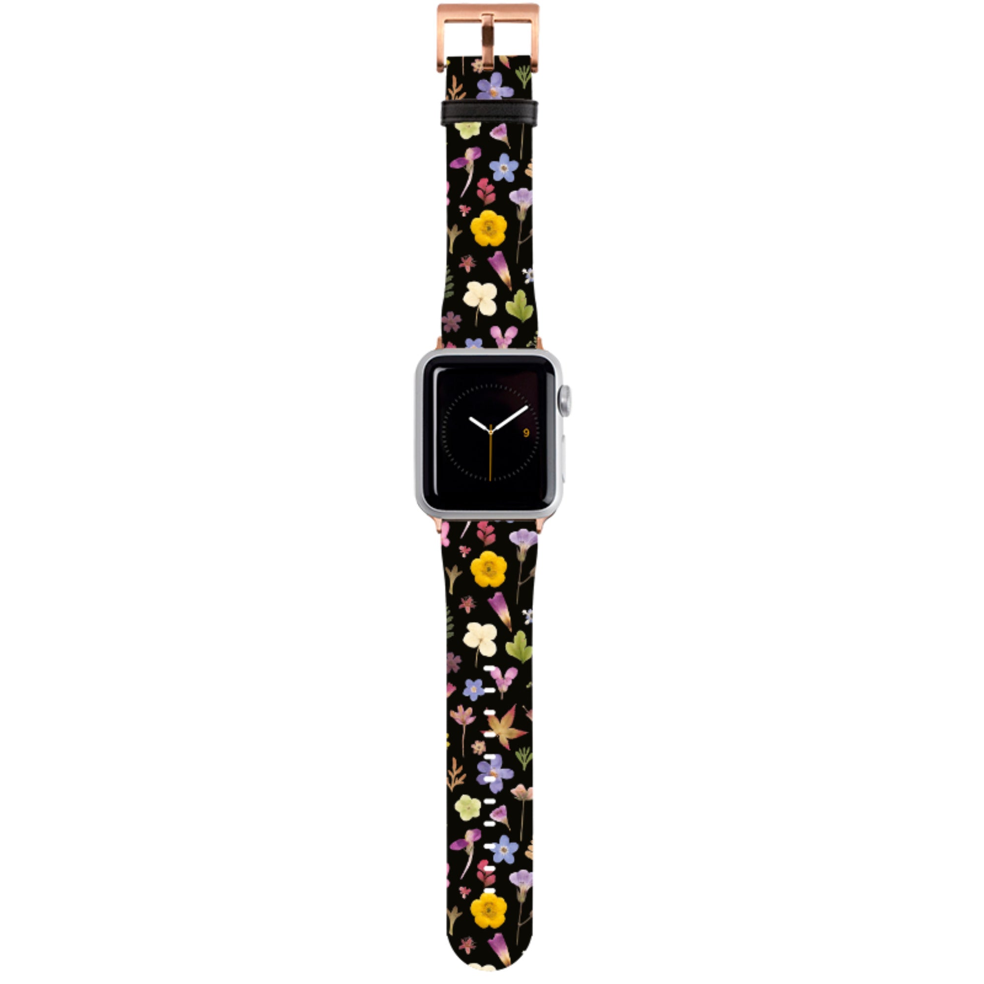 Dark Floral Apple Watch Strap By Helen Ahpornsiri