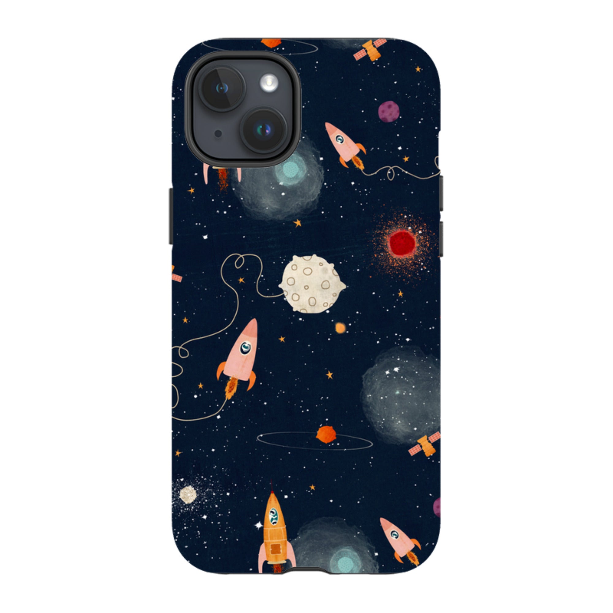 iPhone Tough Case - Rockets Midnight By Katherine Quinn