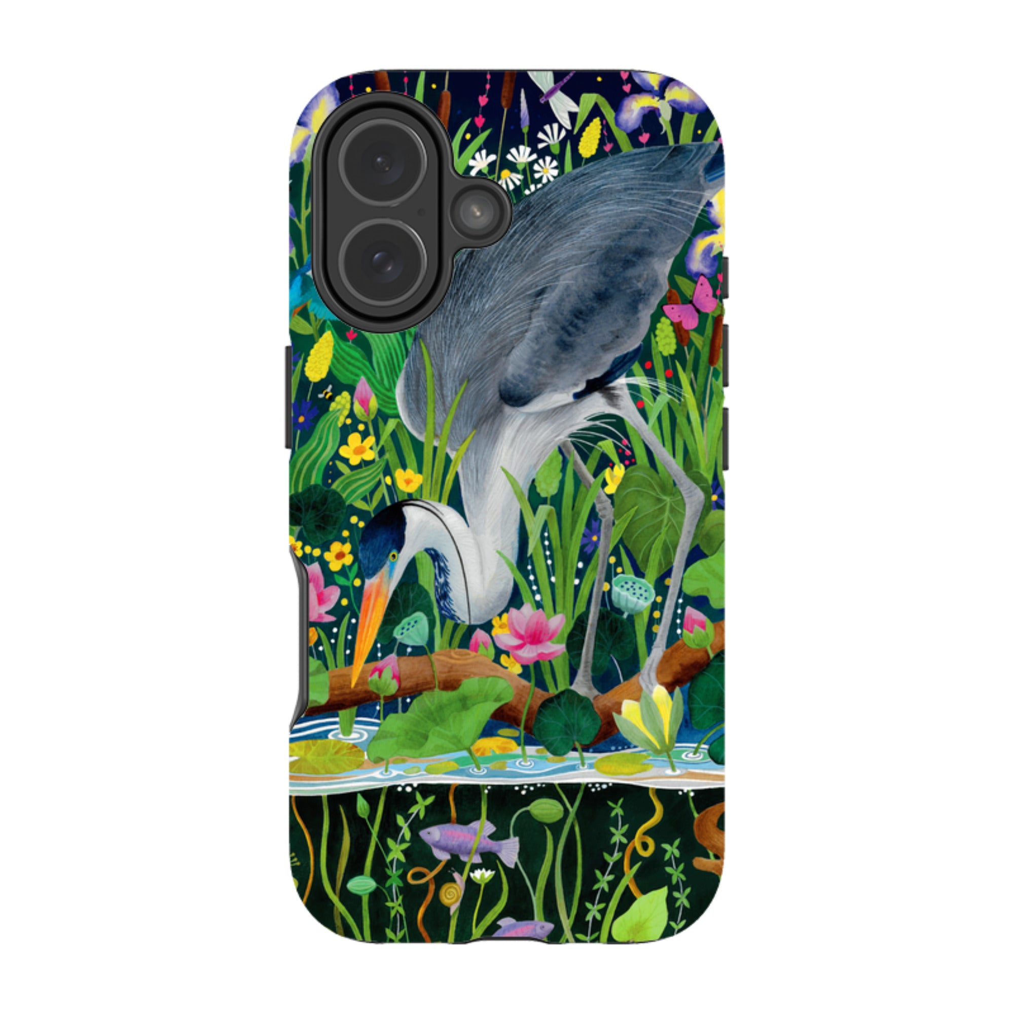 iPhone Tough Case - Heron Fishing By Bex Parkin