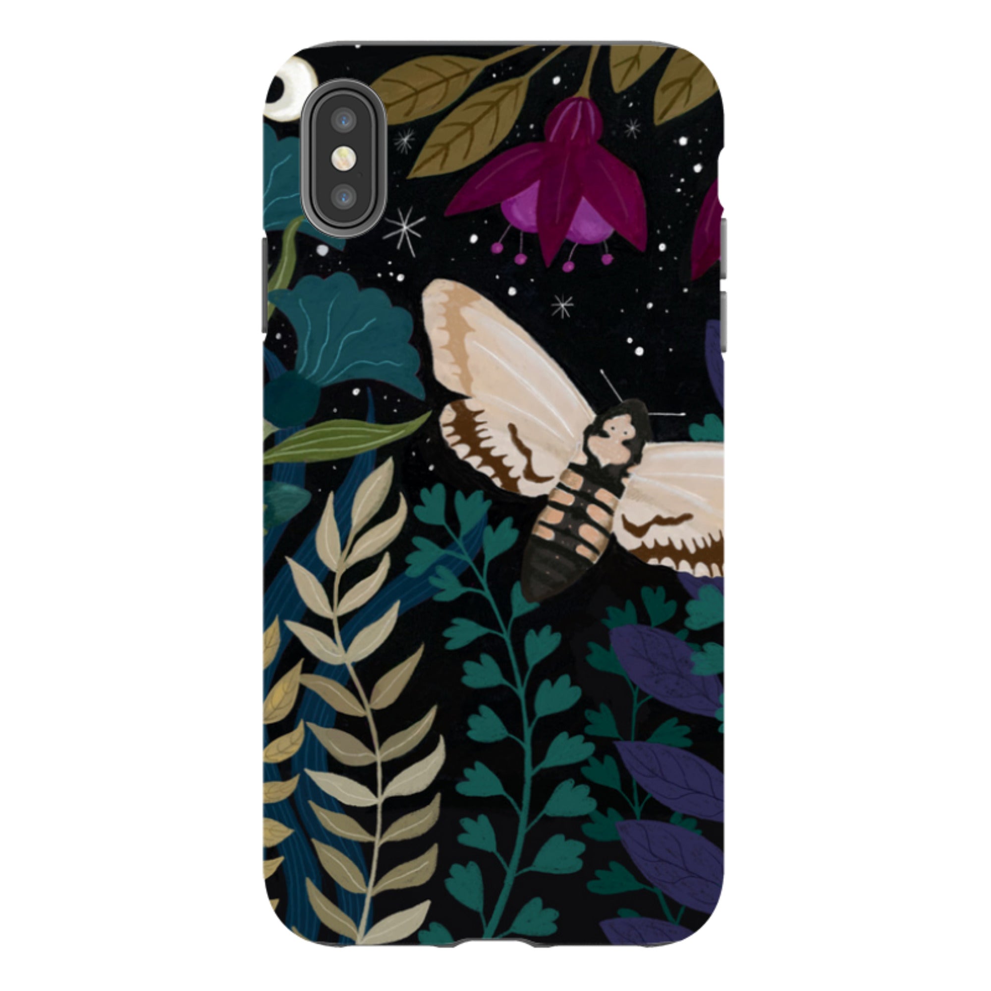 iPhone Tough Case - Midnight Moths By Bex Parkin