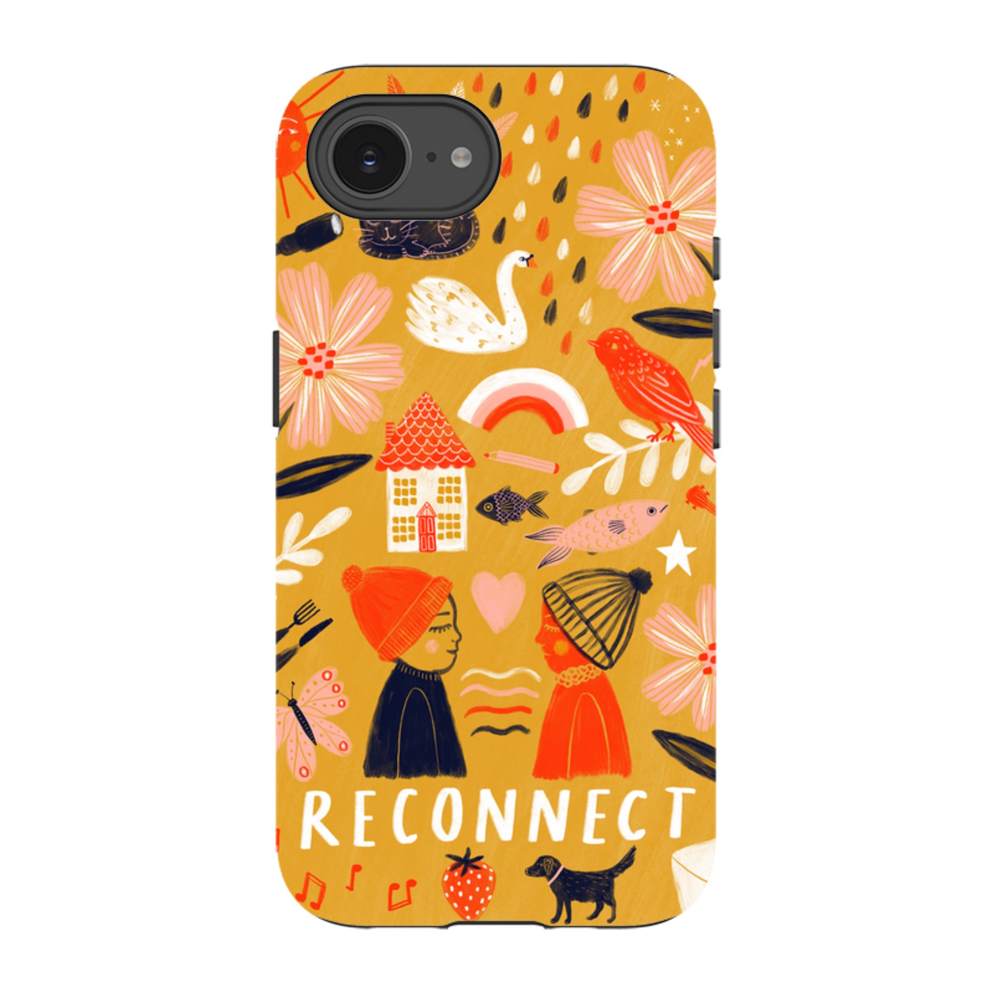 iPhone Tough Case - Reconnect Yellow By Lee Foster Wilson