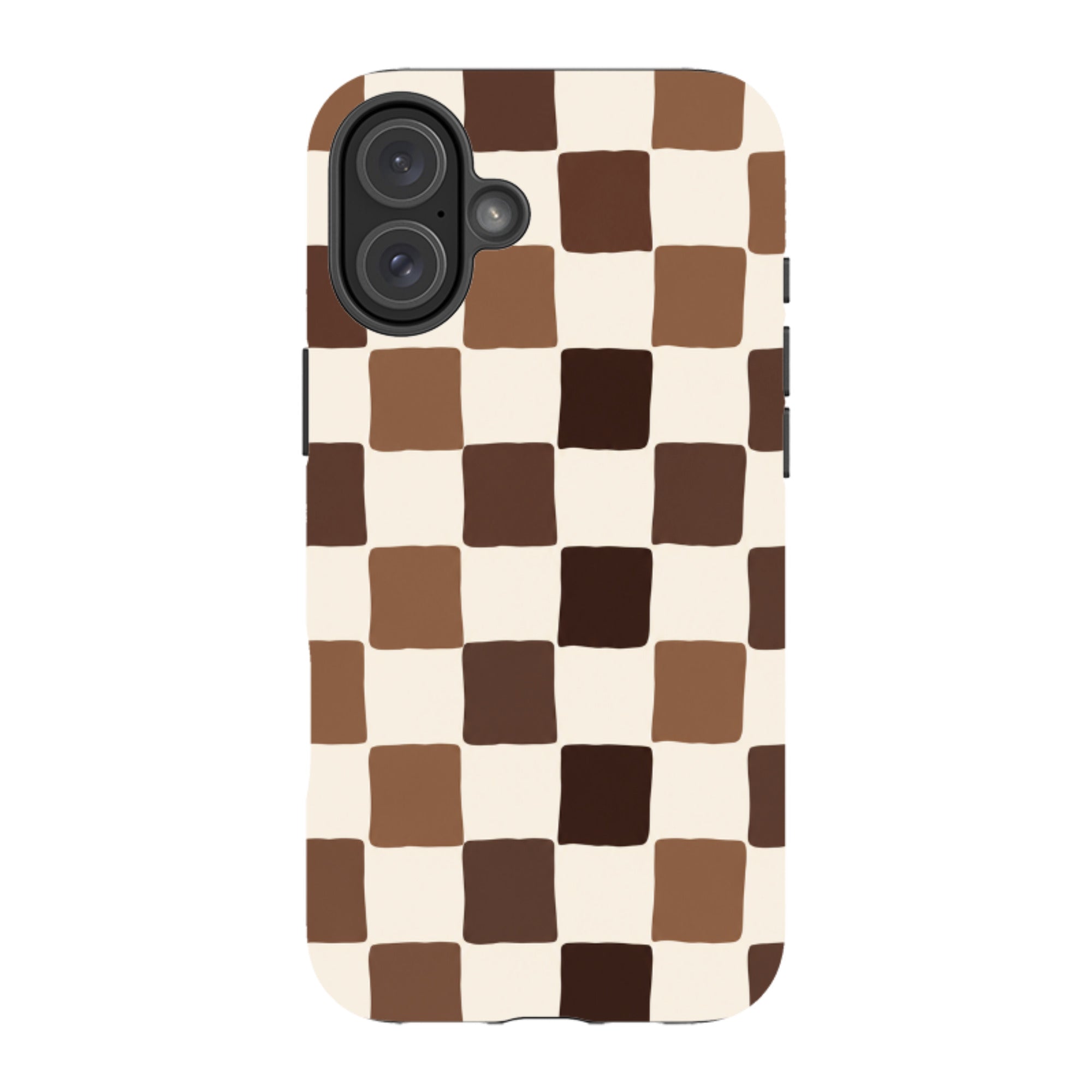 iPhone Tough Case - Brown Checkerboard