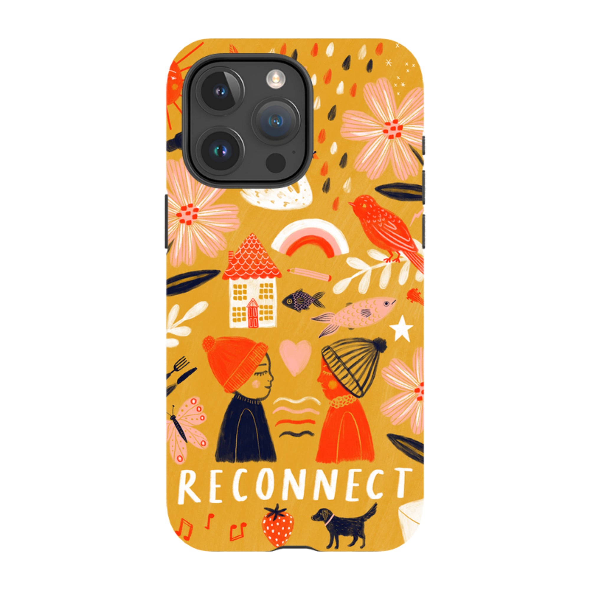 iPhone Tough Case - Reconnect Yellow By Lee Foster Wilson