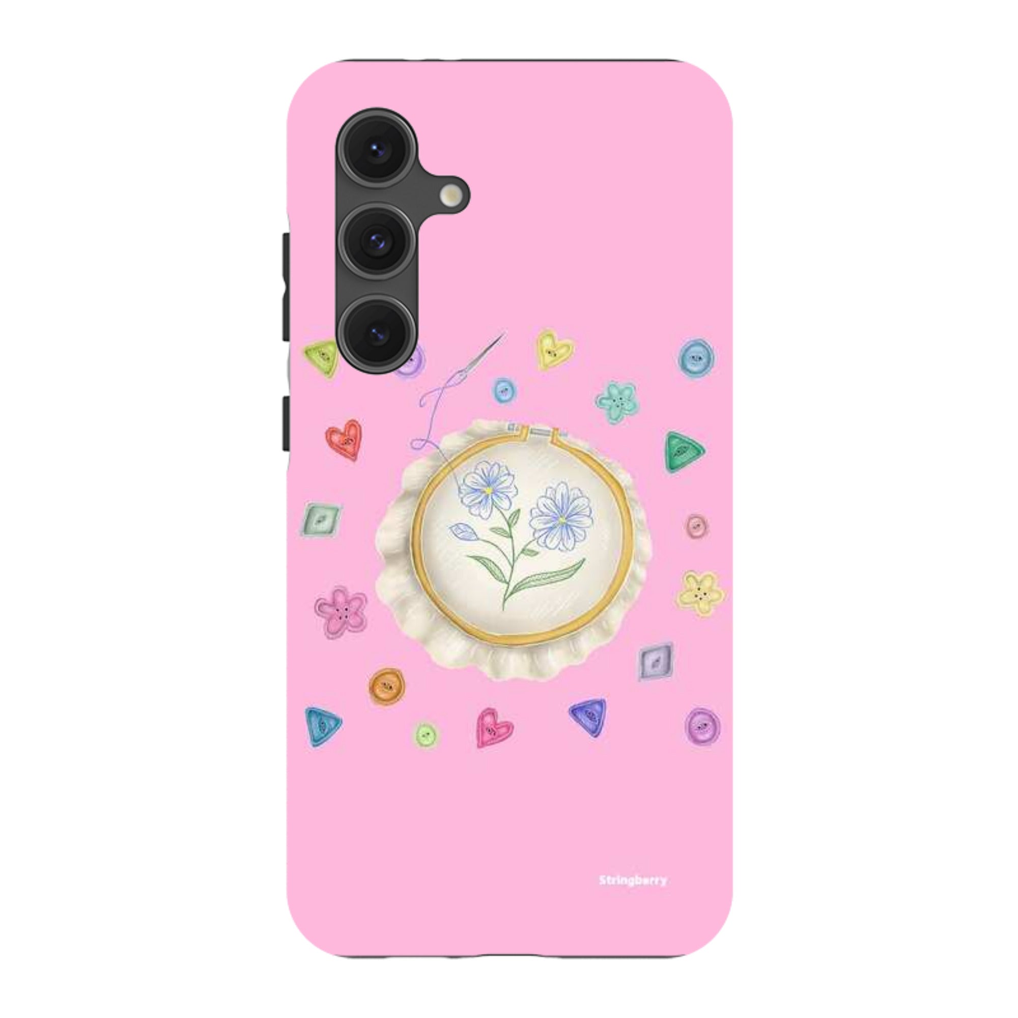 Samsung Tough Case - Flower Buttons Needlework By Catherine Rowe