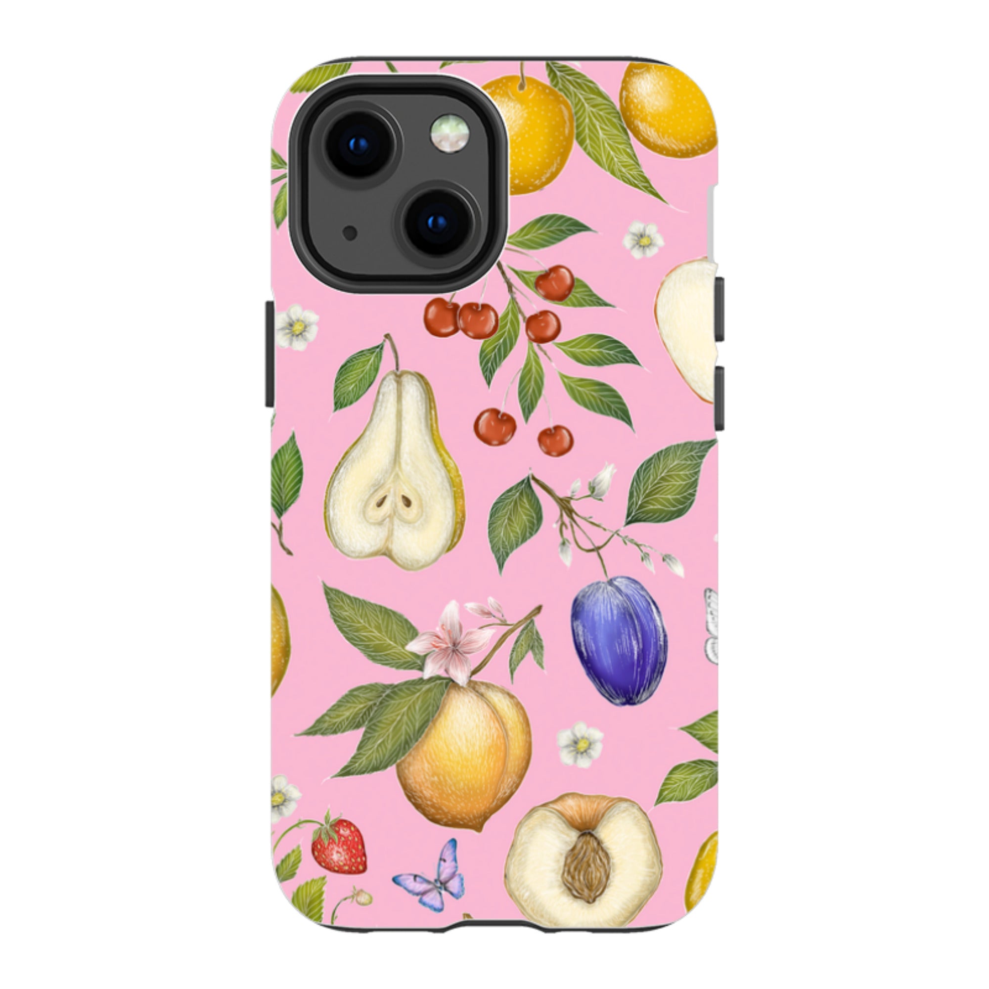 iPhone Tough Case - Pink Fruits By Catherine Rowe