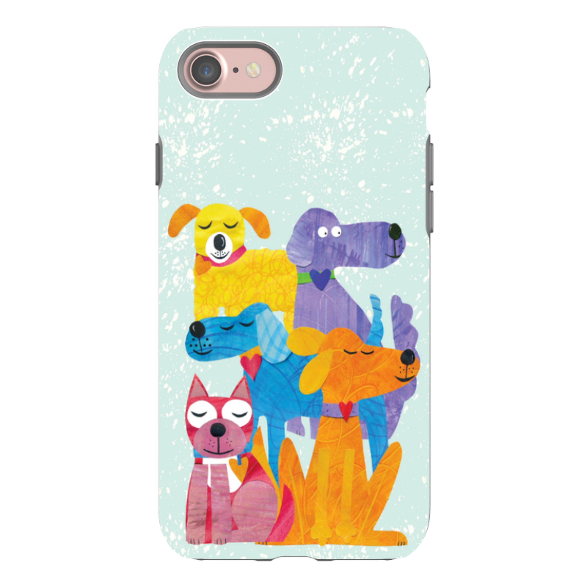 iPhone Tough Case - Patch Work Pups By Tracey English