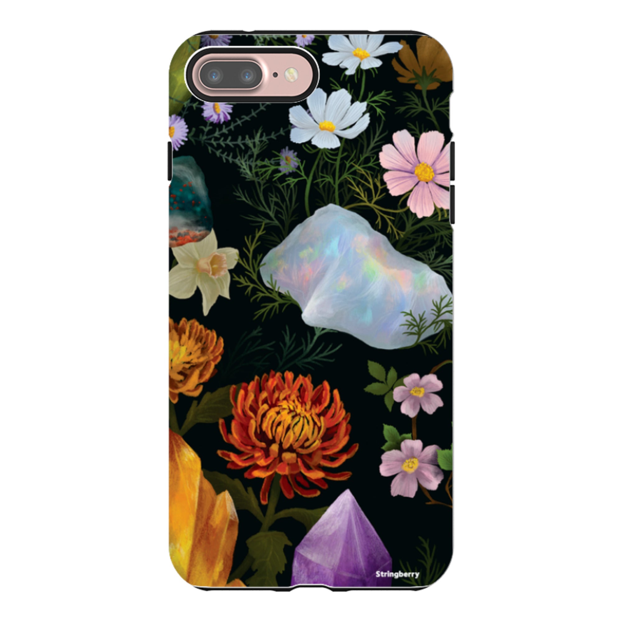 iPhone Tough Case - Crystal Flowers By Anna Stead