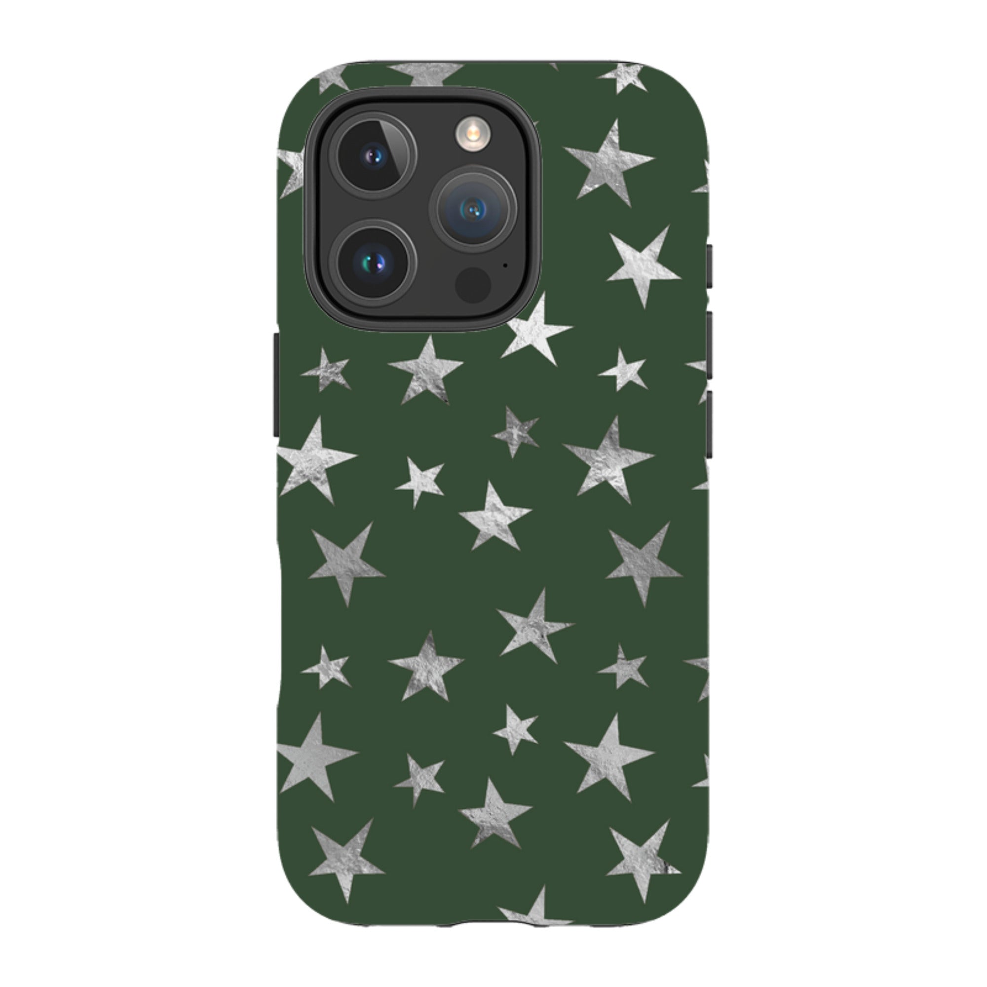 iPhone MagSafe Tough Case - Green and Silver Stars