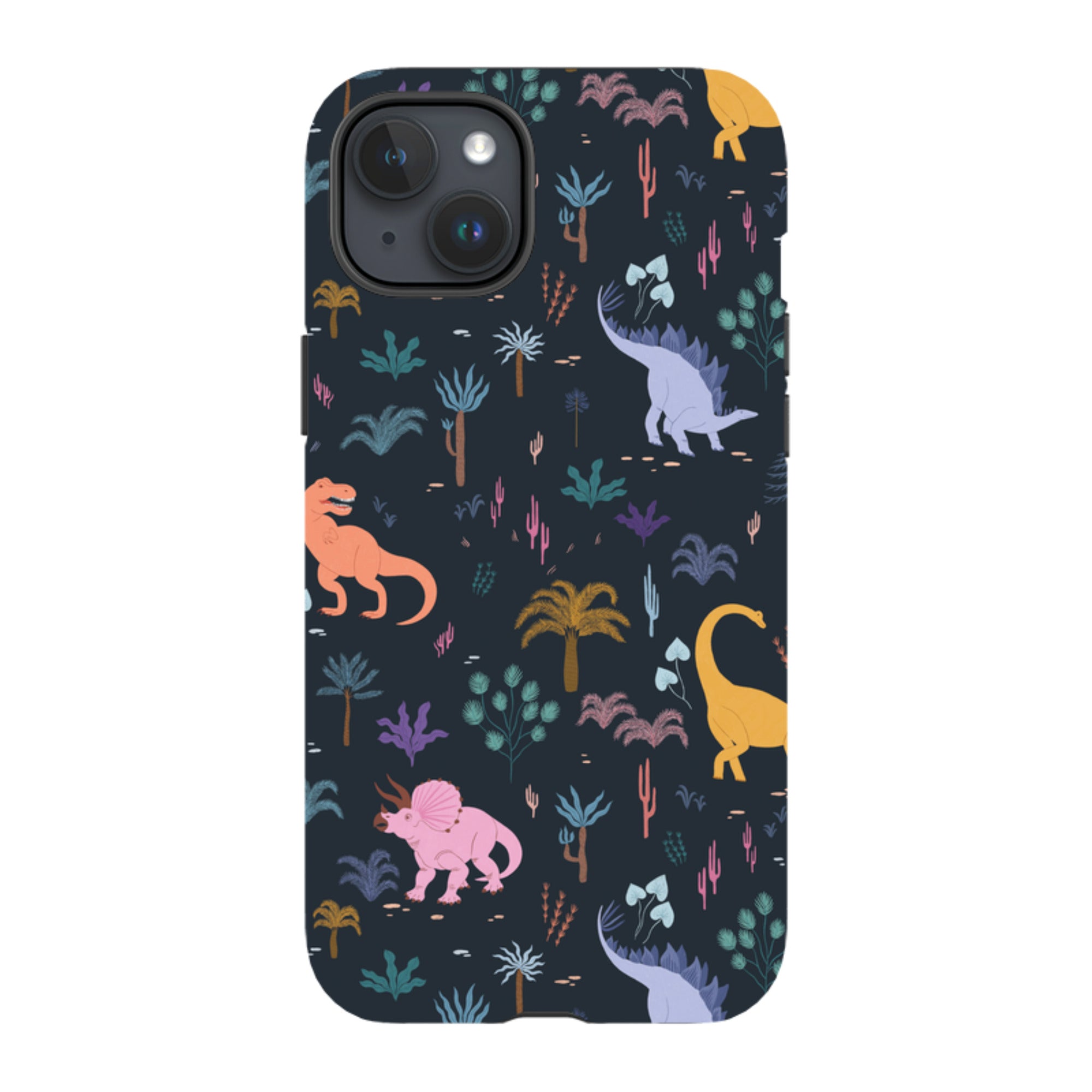 iPhone MagSafe Tough Case - Dinosaur Pattern Dark By Meghann Rader