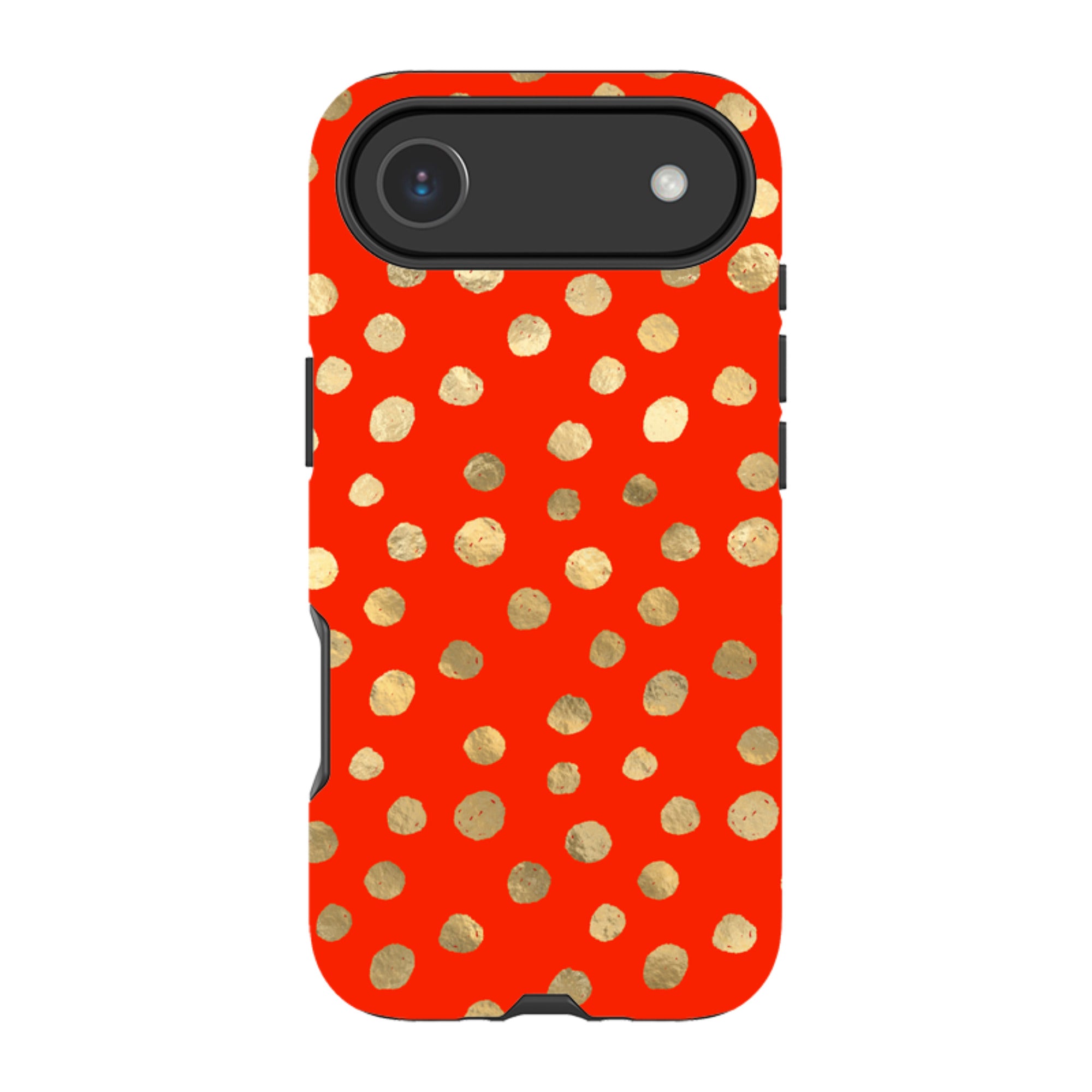 iPhone MagSafe Tough Case -  Red and Golden Dots