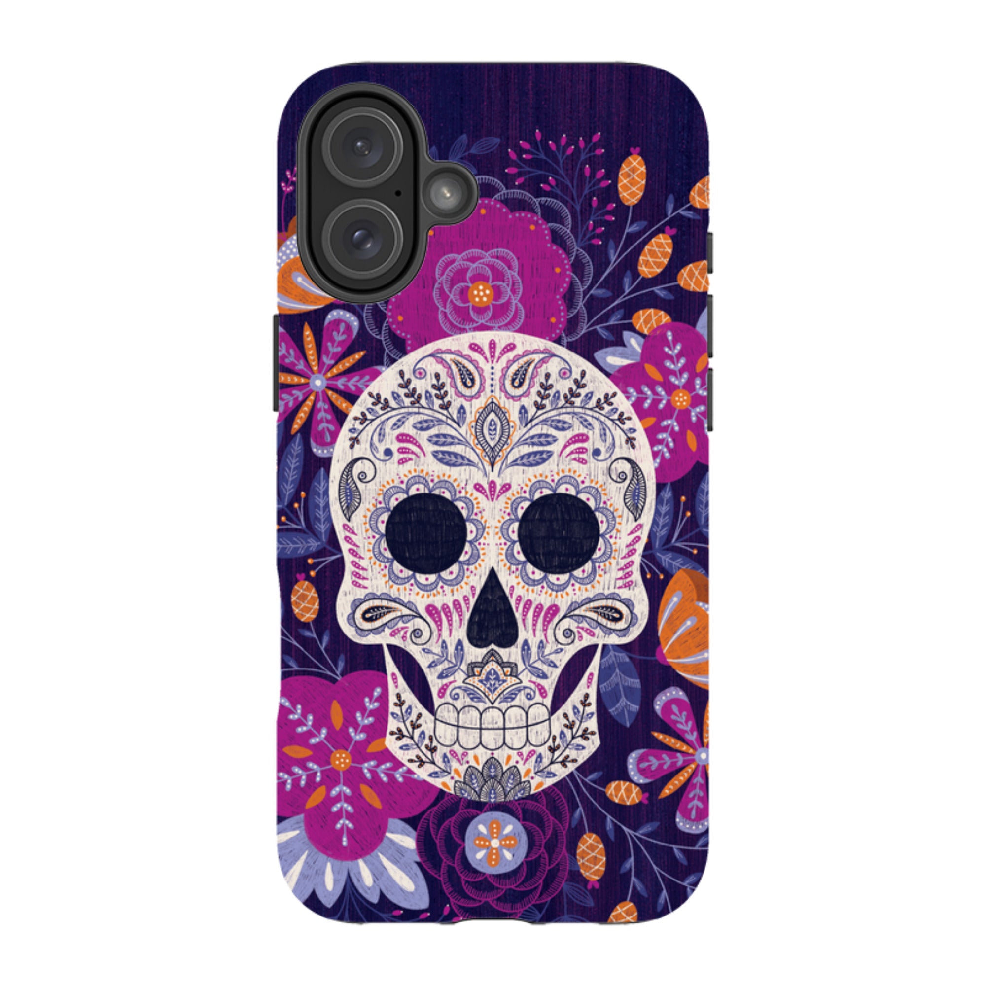 iPhone Tough Case - Sugar Skull By Jenny Zemanek
