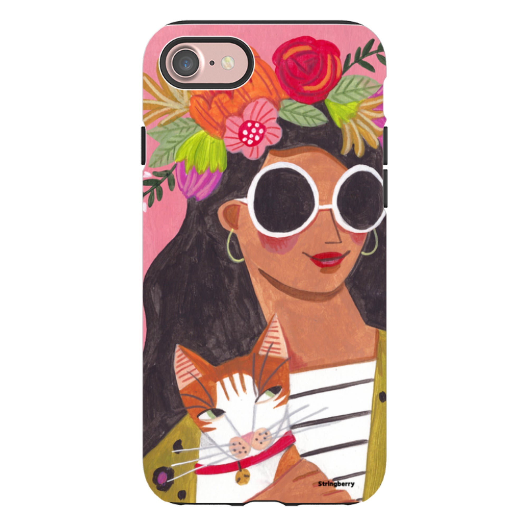 iPhone Tough Case - Woman & Cat By Caroline Bonne Muller
