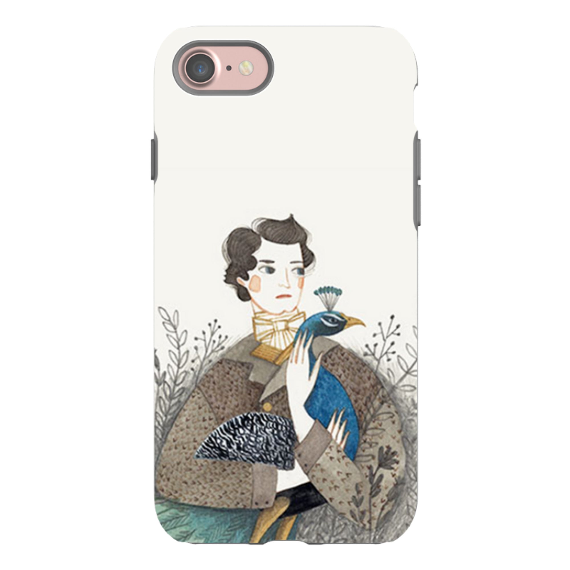 iPhone Tough Case - Man With Peacock By Meghann Rader