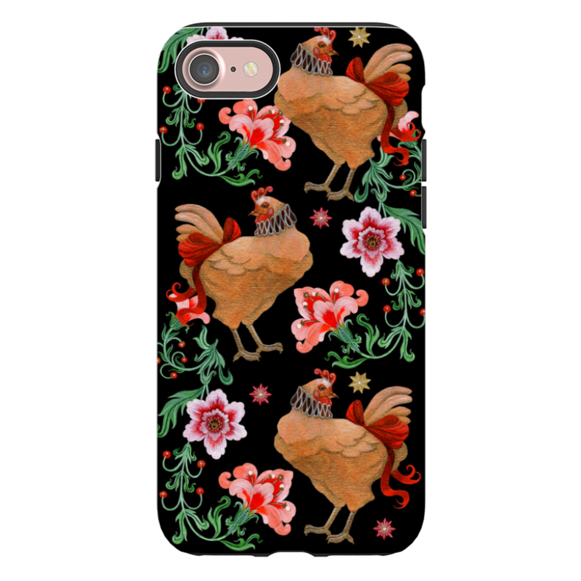 iPhone Tough  Case - Three French Hens By Maria Matos