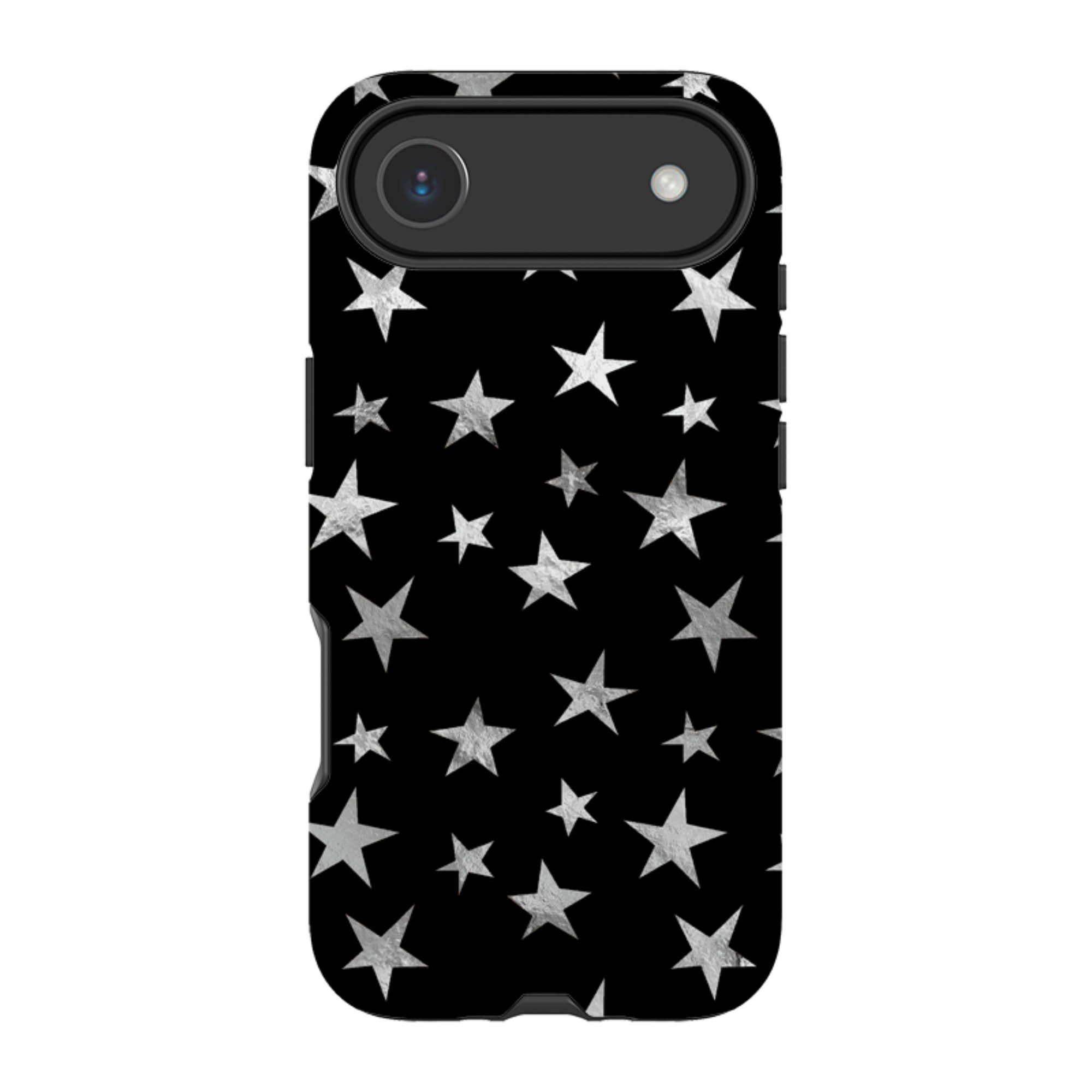 iPhone Tough Case - Black and Silver Stars