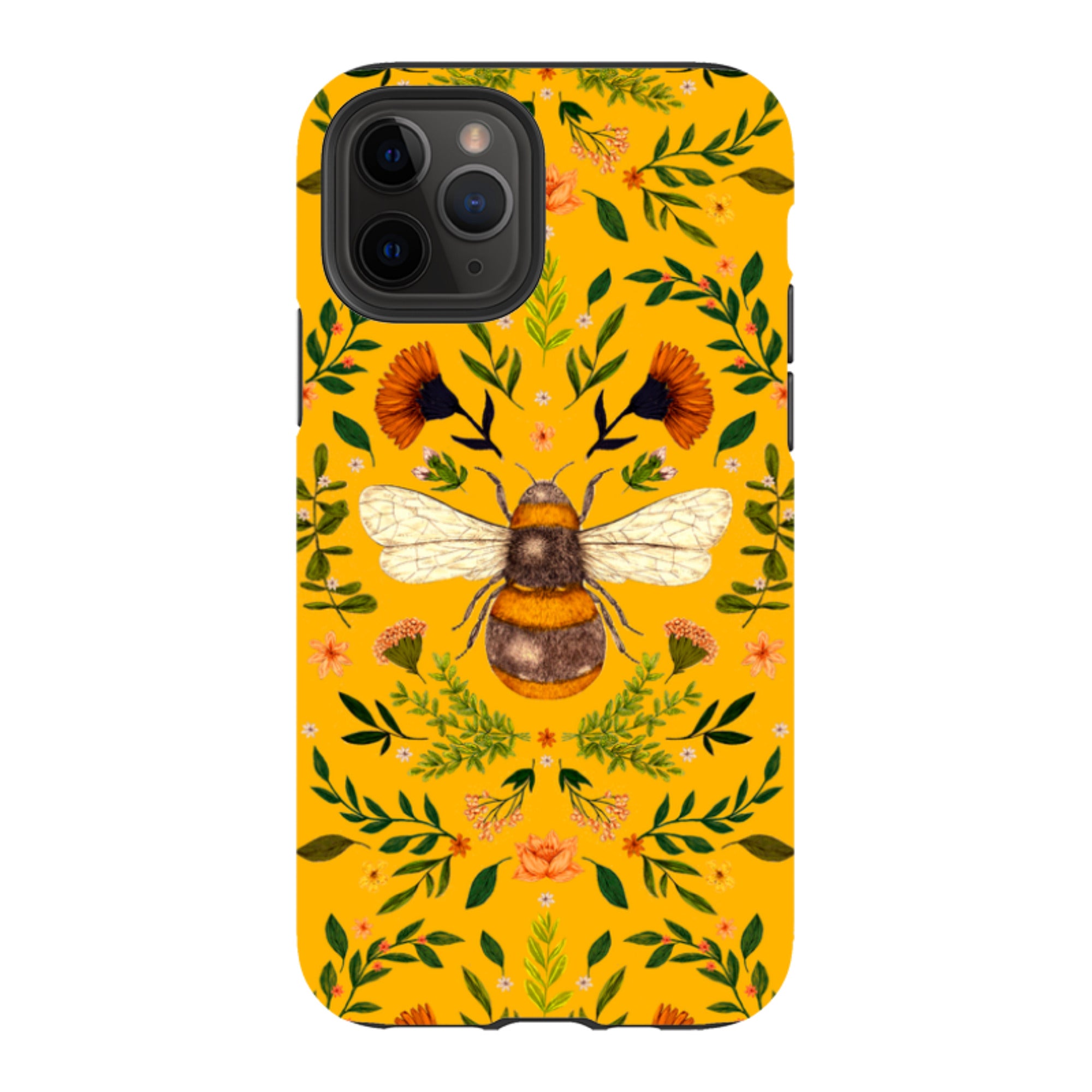 iPhone Tough Case - Botanical Bee Honey By Jade Mosinski