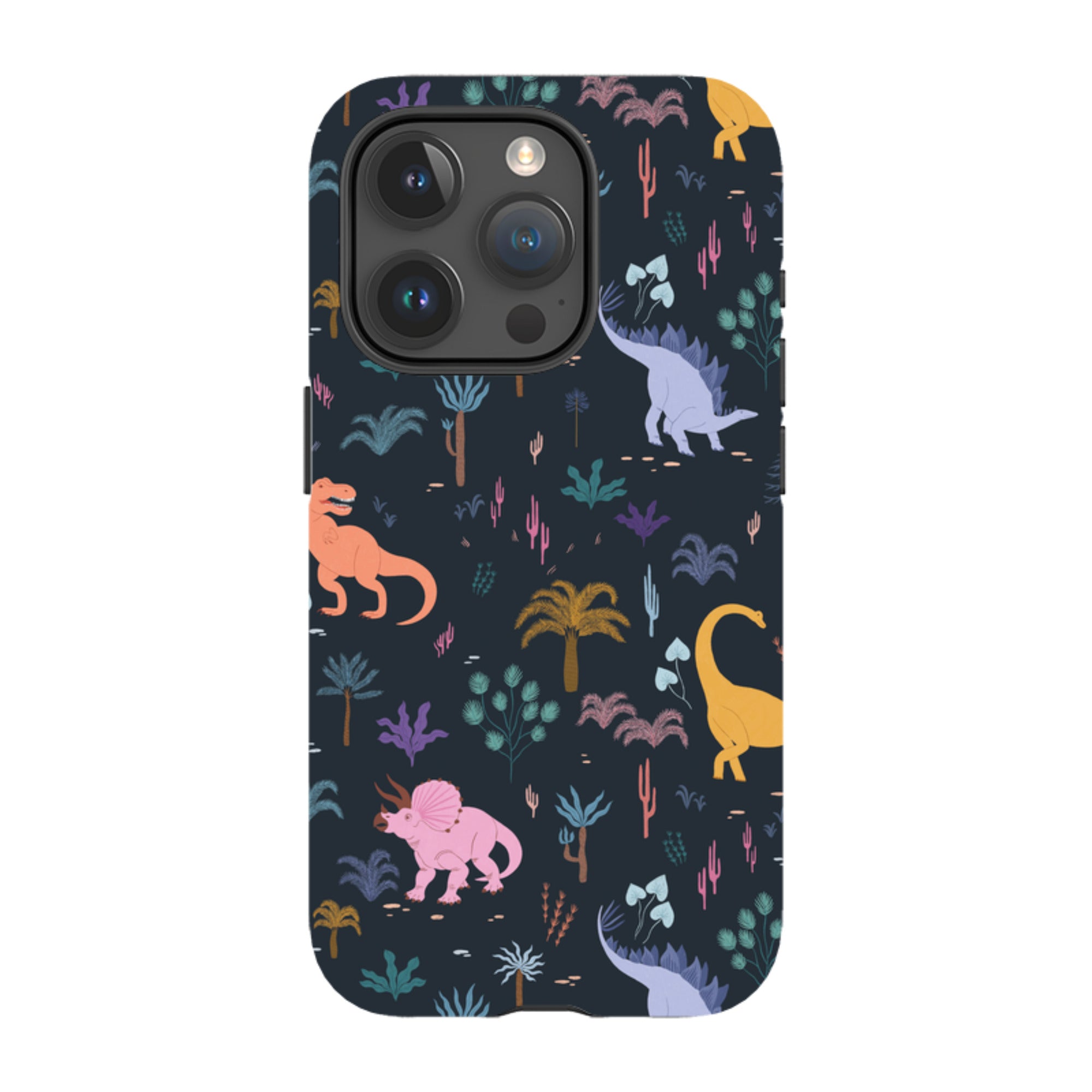 iPhone MagSafe Tough Case - Dinosaur Pattern Dark By Meghann Rader