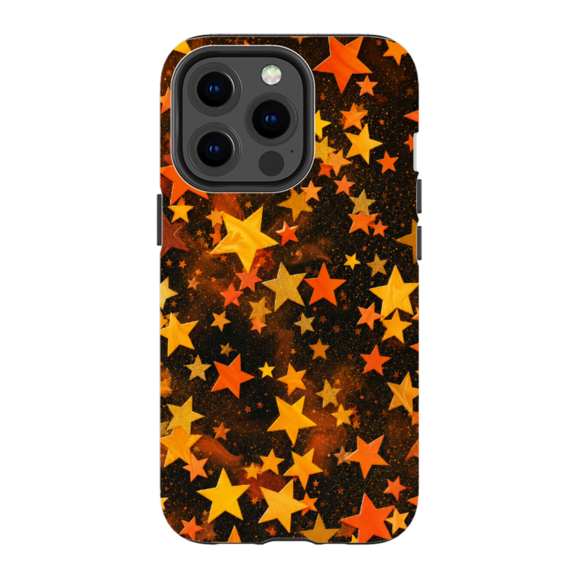 iPhone Tough Case - Orange Galaxy Star