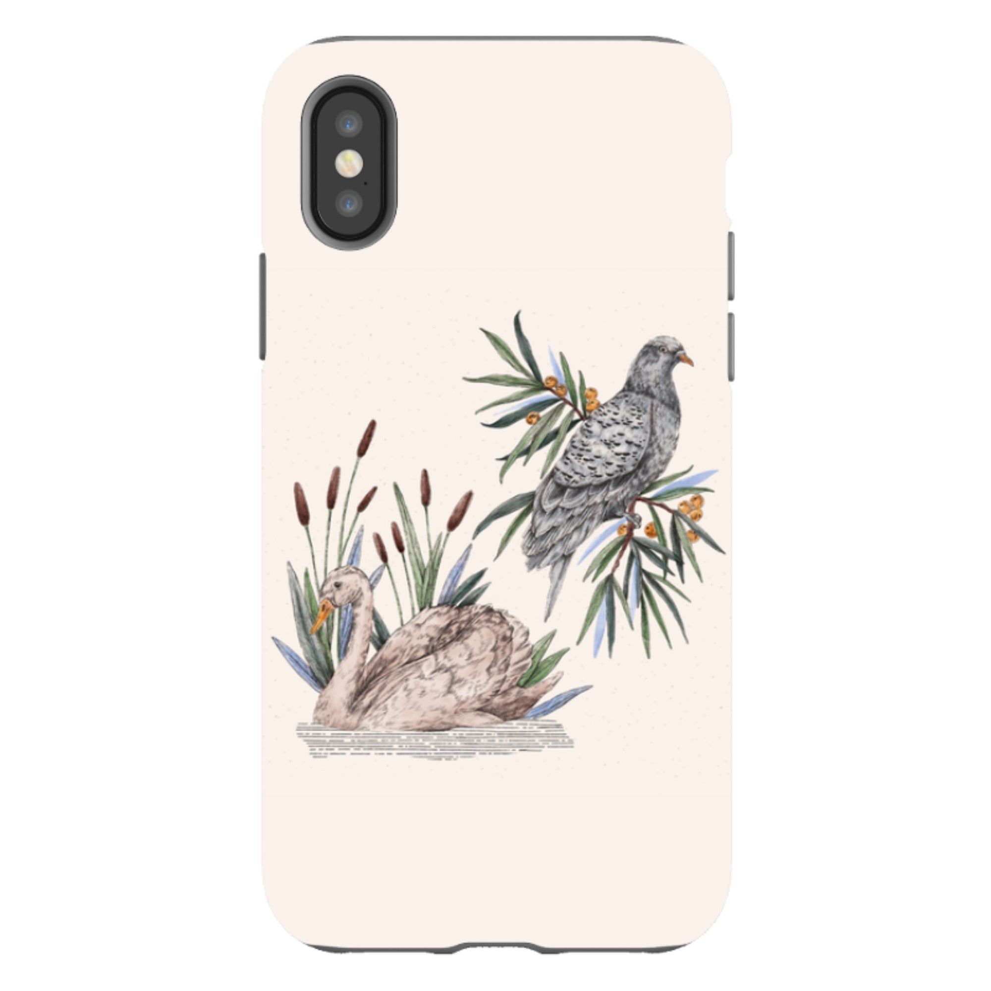 iPhone Tough Case - Swan Pigeon By Jade Mosinski