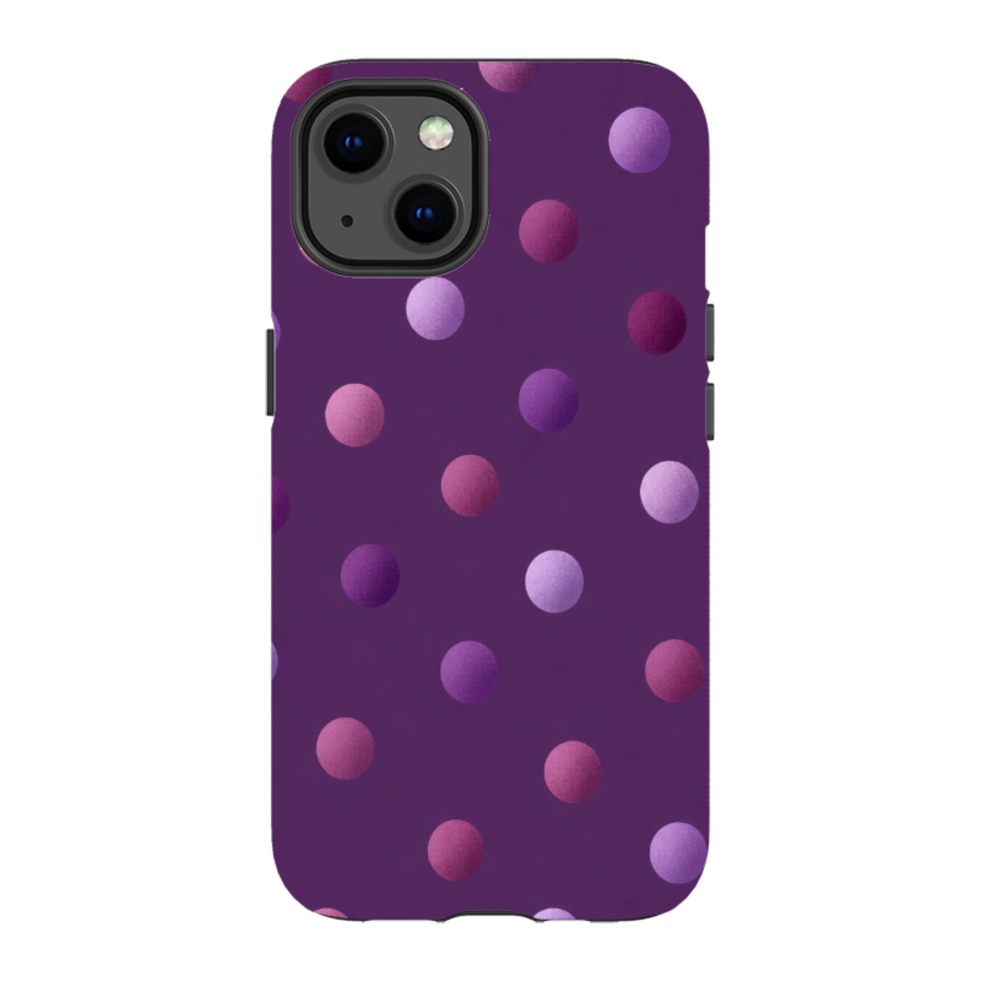 iPhone MagSafe Tough Case - Purple Polka Dot